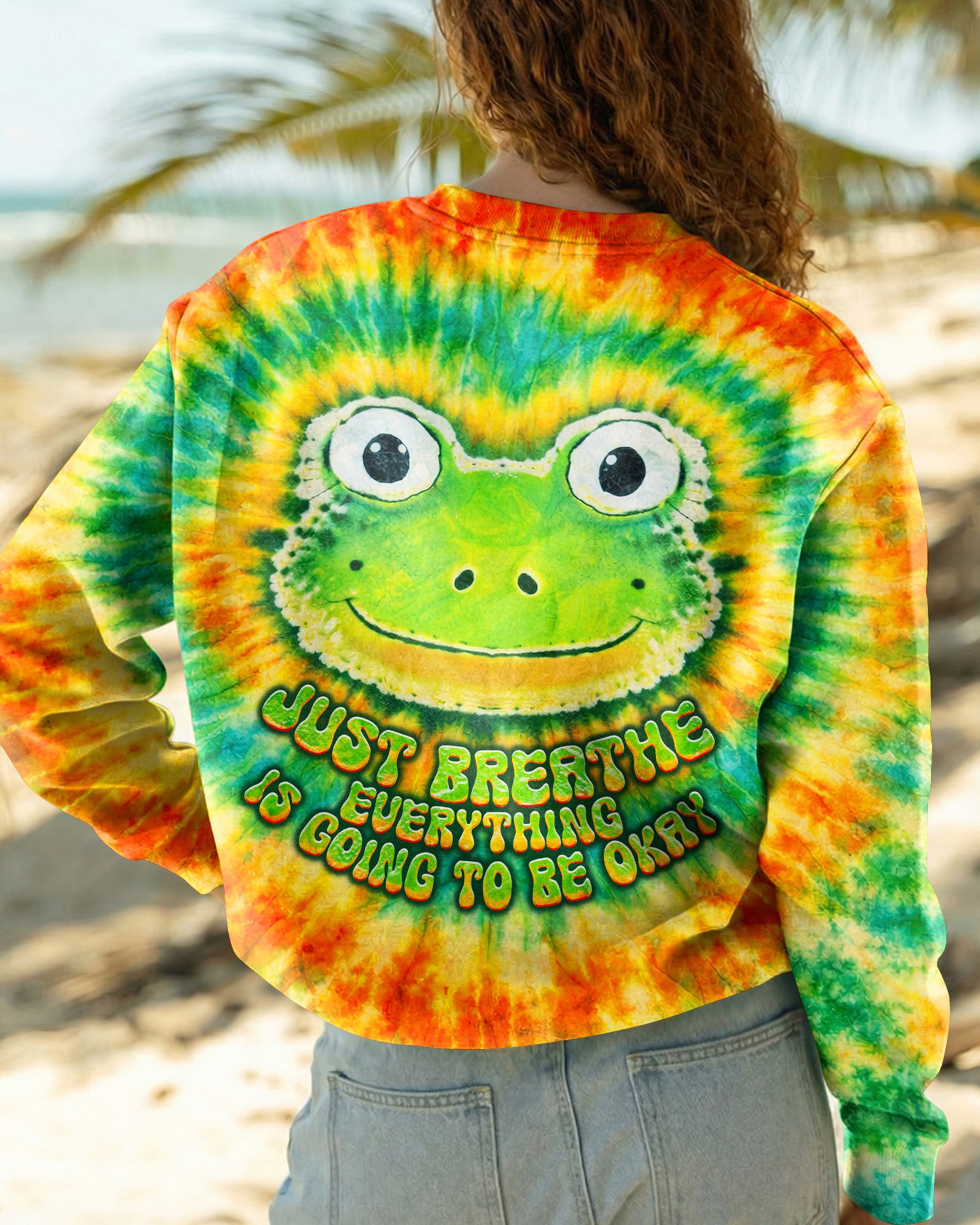 JUST BREATHE FROG SWIRL ALL OVER PRINT - TLNT1007263