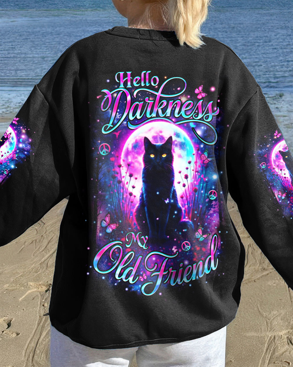 HELLO DARKNESS MY OLD FRIEND CAT ALL OVER PRINT - YHHN1002261