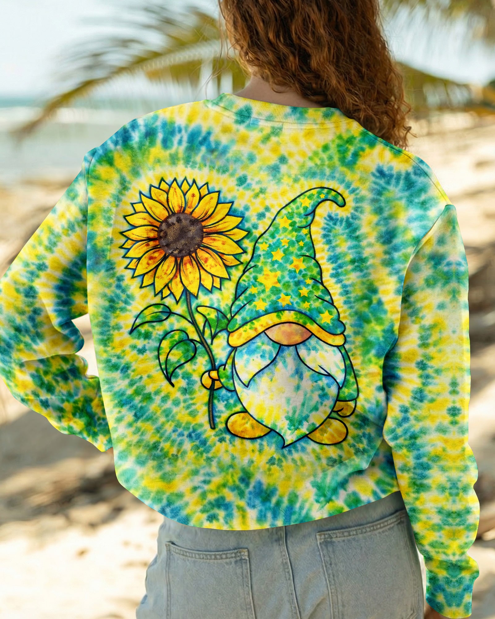 SUNFLOWER GNOME SWIRL ALL OVER PRINT - TLHN2403363