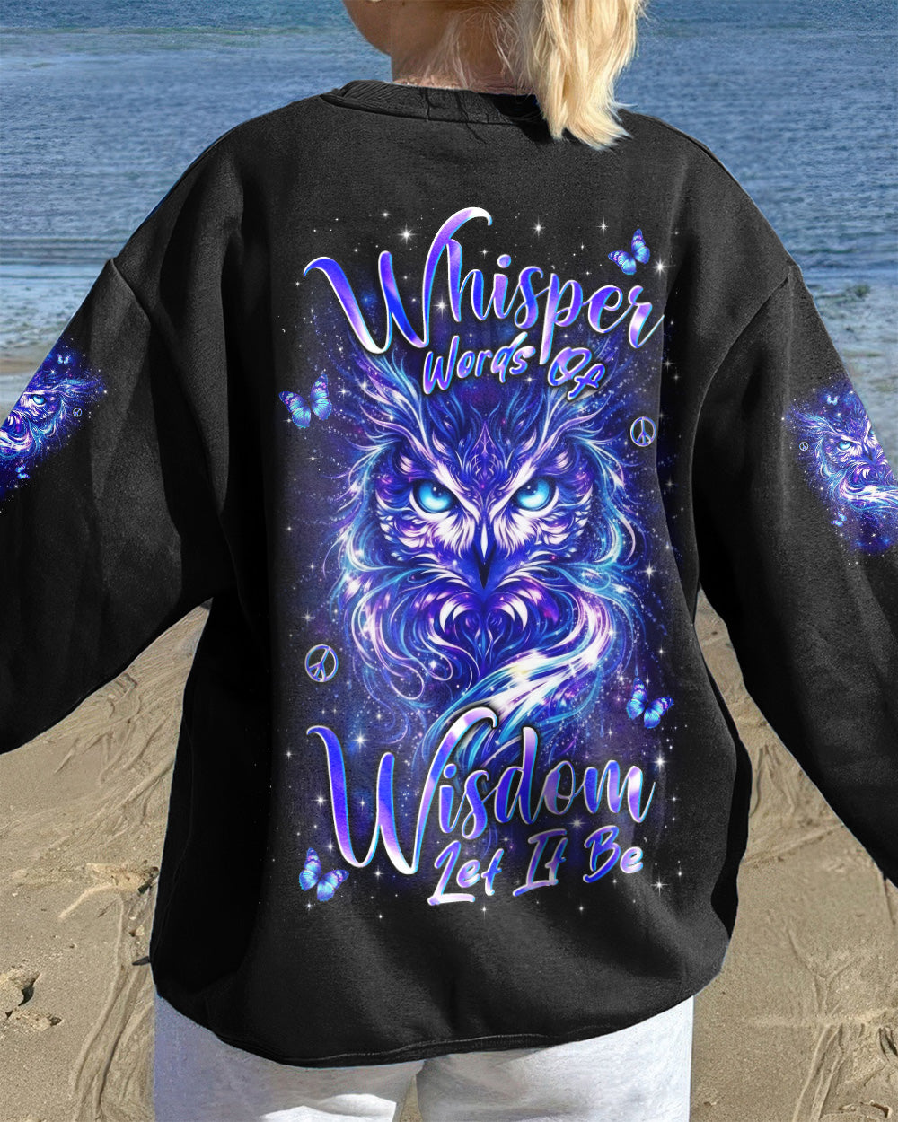 WHISPER WORDS OF WISDOM LET IT BE OWL ALL OVER PRINT - YHLN0602262