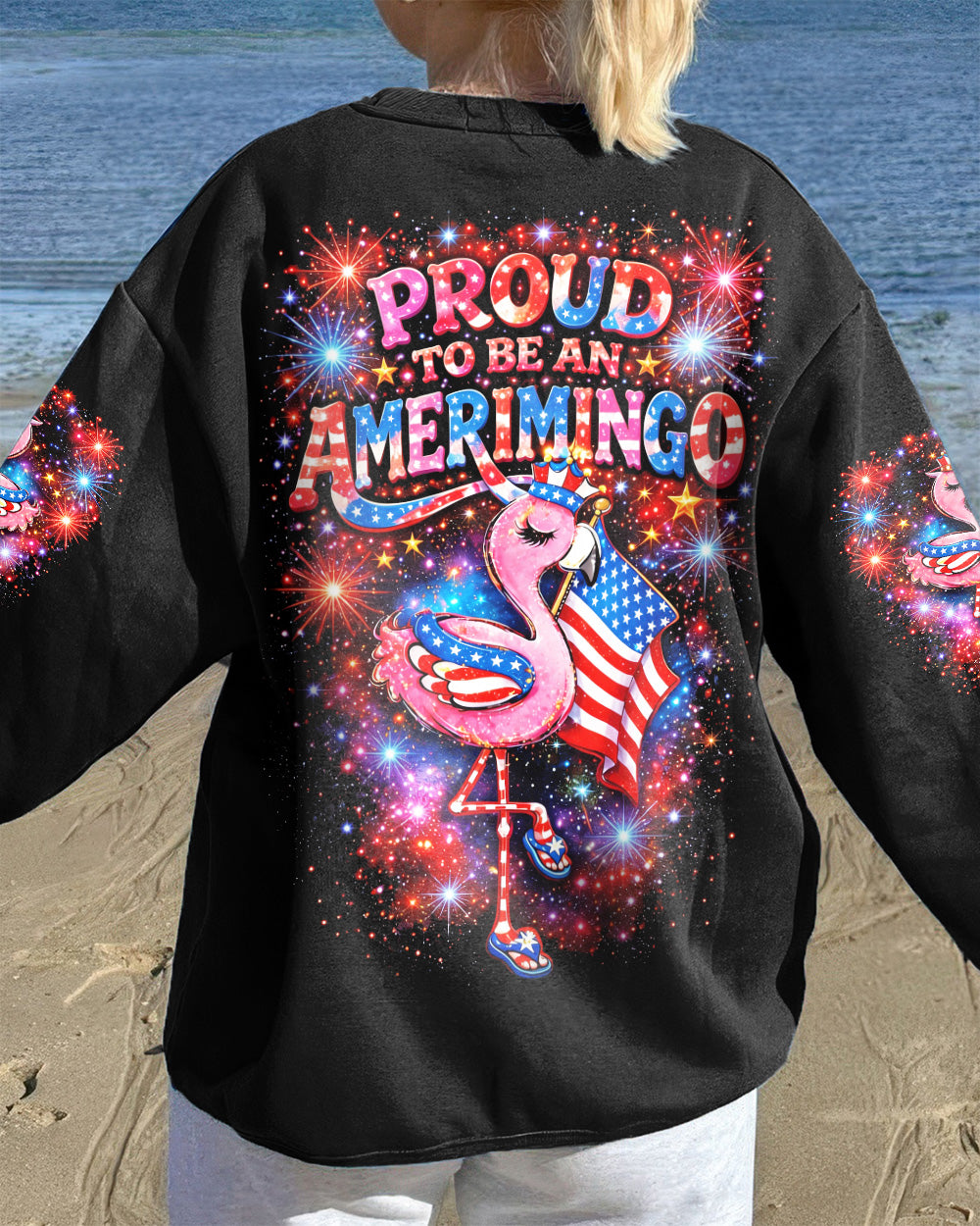 PROUD TO BE AN AMERIMINGO FLAMINGO ALL OVER PRINT - TLNO2303262