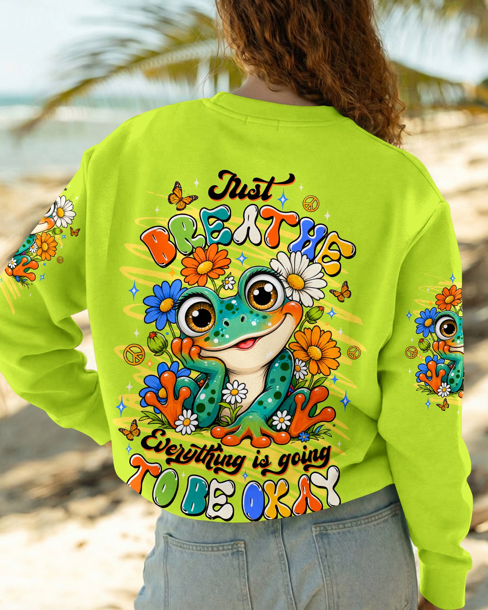 JUST BREATHE FROG ALL OVER PRINT - TLTW1906264