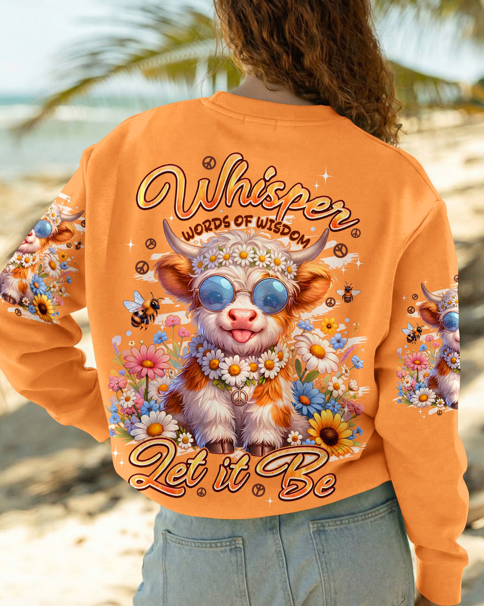 WHISPER WORDS OF WISDOM LET IT BE COW ALL OVER PRINT -TYPQ3005261