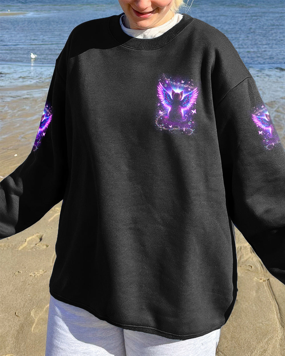 I BELIEVE THERE ARE ANGELS AMONG US CAT ALL OVER PRINT - YHLN0202261