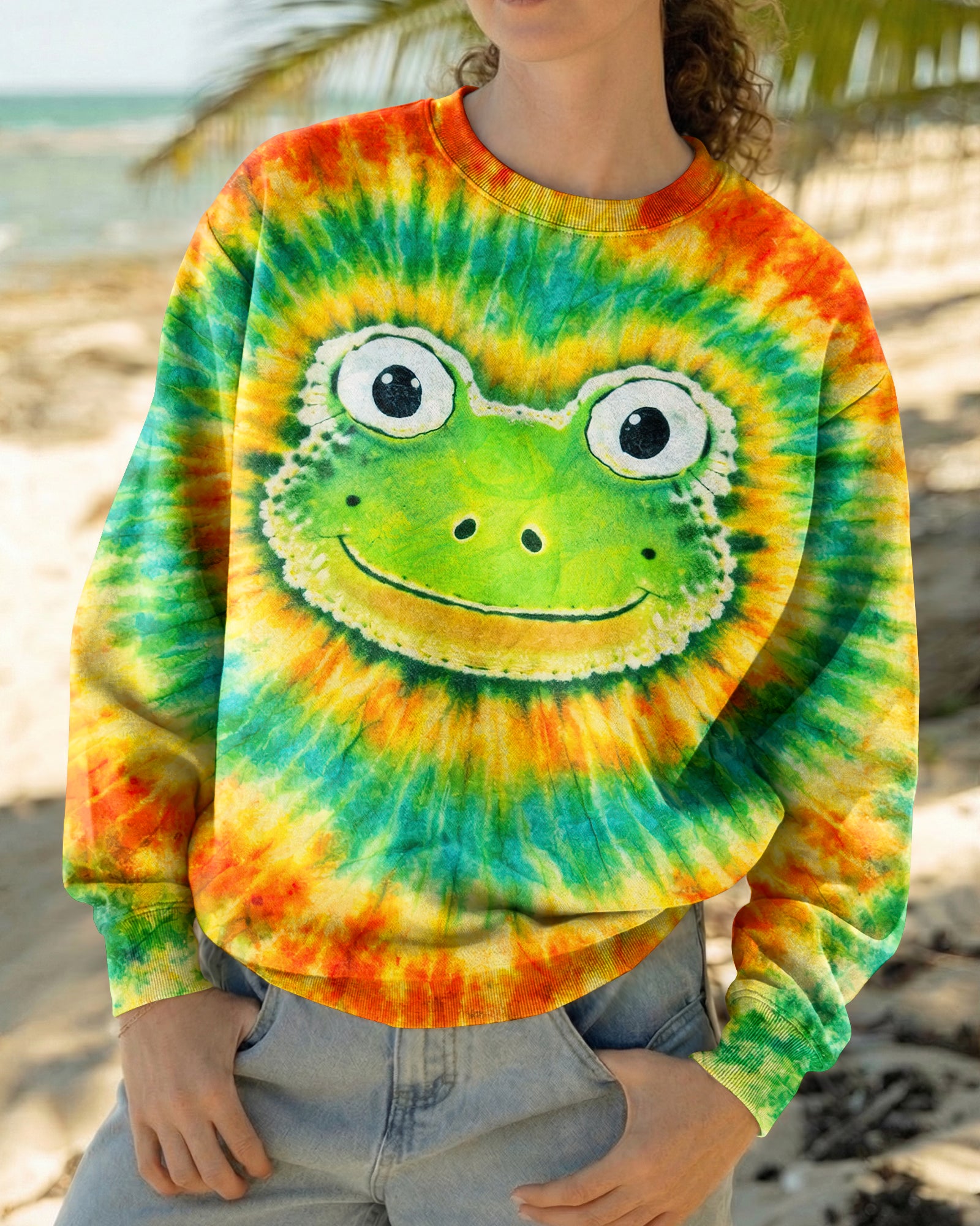 JUST BREATHE FROG SWIRL ALL OVER PRINT - TLNT1007263