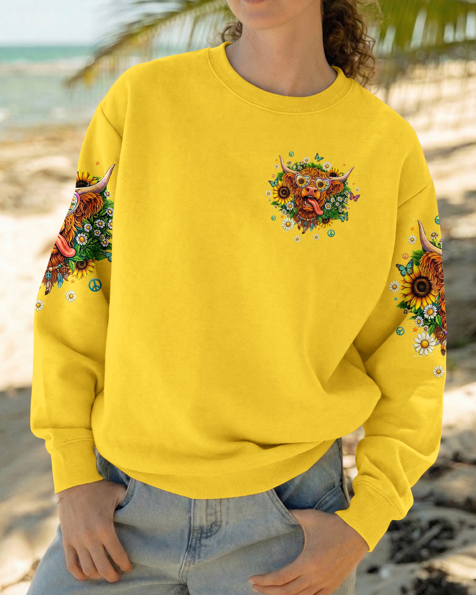 I'M NOT CRAZY HIGHLAND COW ALL OVER PRINT - TLTW2907264