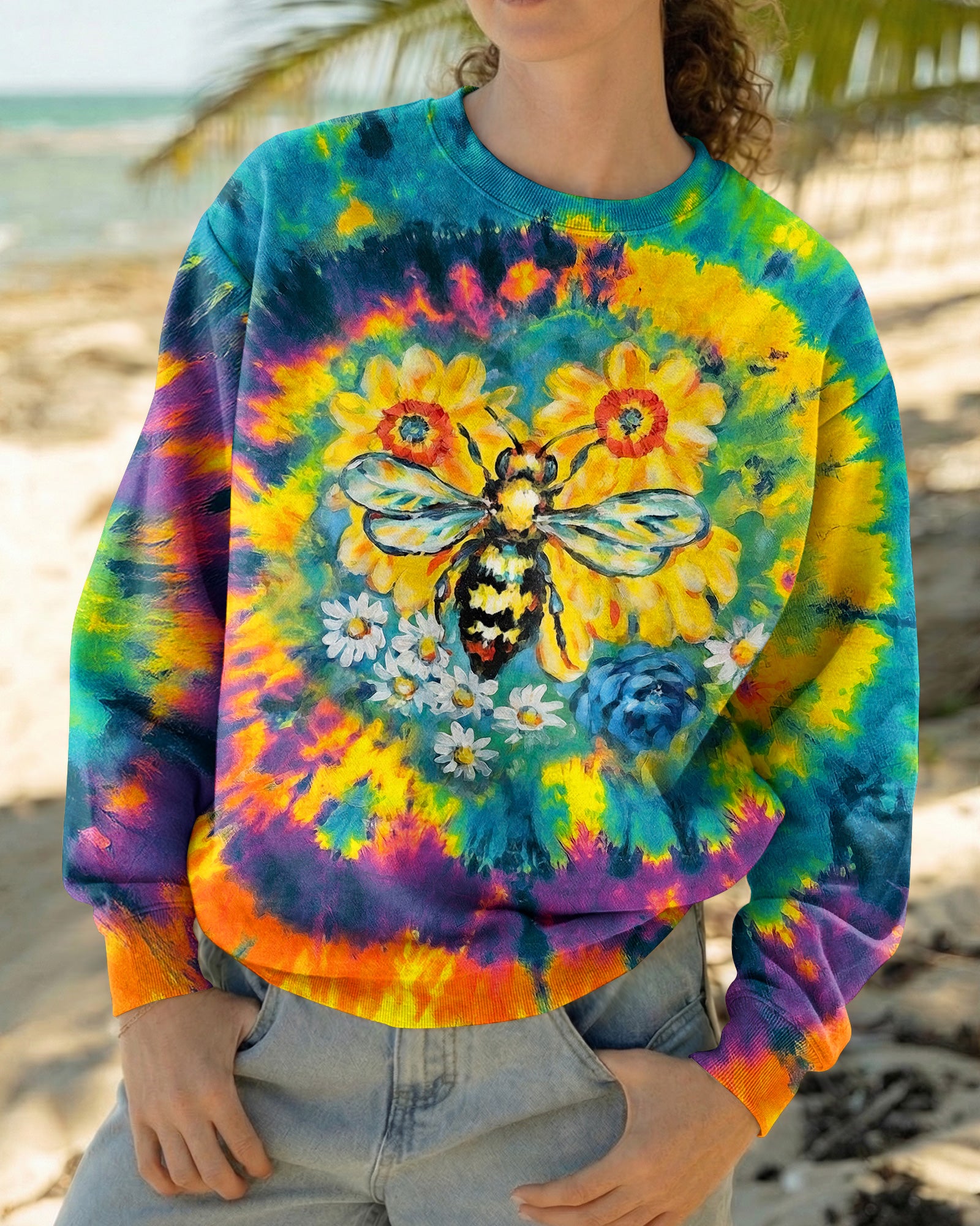 SUNFLOWER BEE WISDOM ALL OVER PRINT - RI2703261