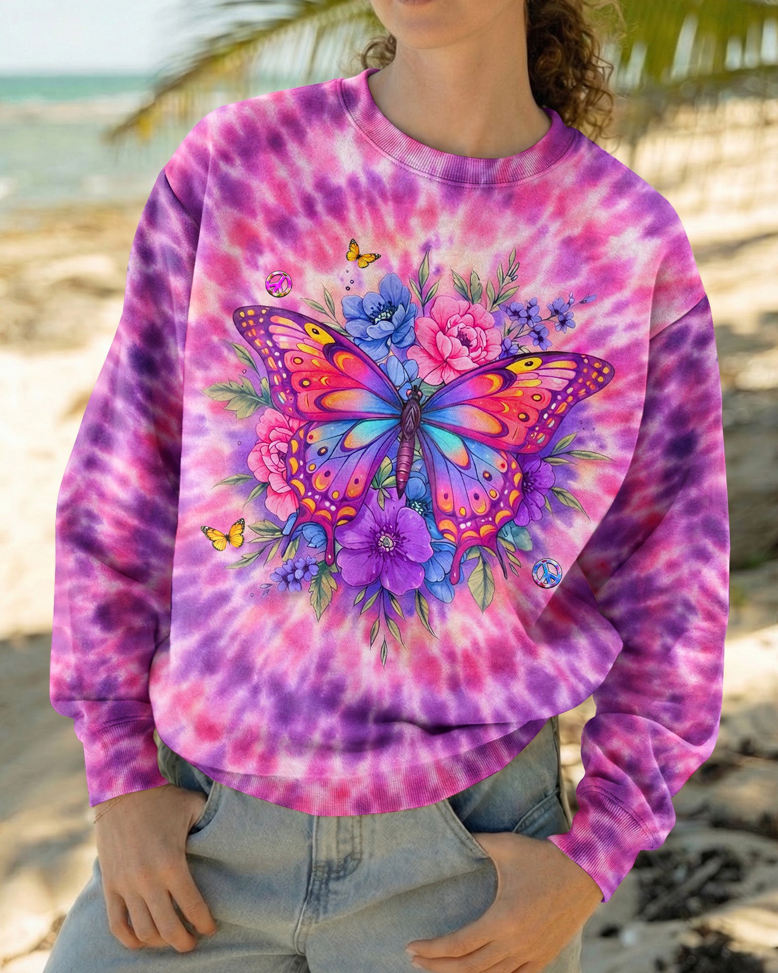 STRONGER THAN THE STORM BUTTERFLY SWIRL ALL OVER PRINT  - TLHG3003261