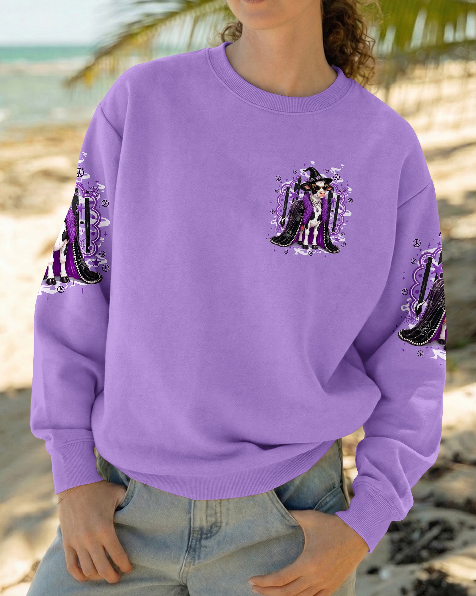 I'M THE CRAZY HEIFER HALLOWEEN COW ALL OVER PRINT - TYPQ1707262
