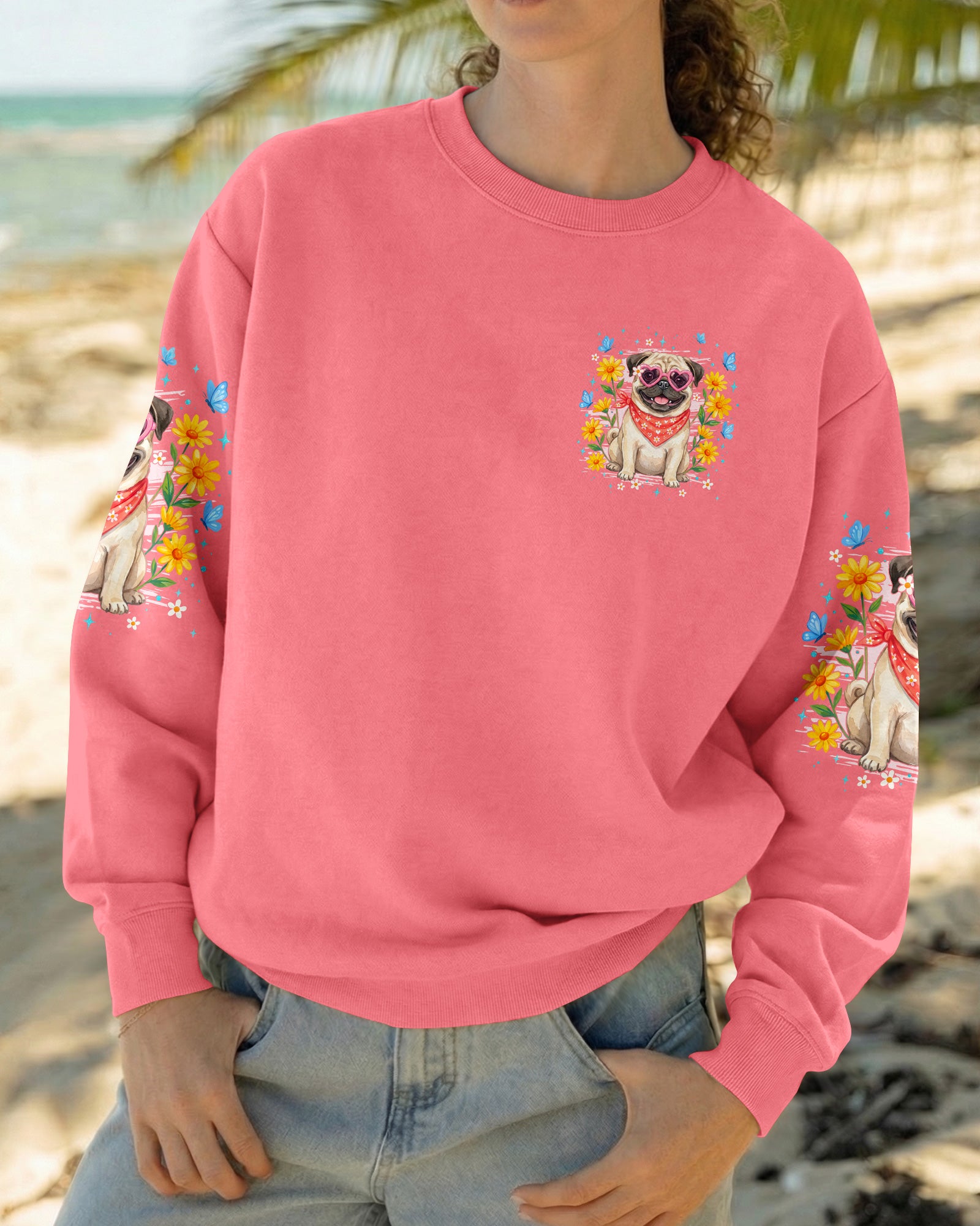 WHISPER WORDS OF WISDOM LET IT BE PUG DOG ALL OVER PRINT - TYPQ2404262