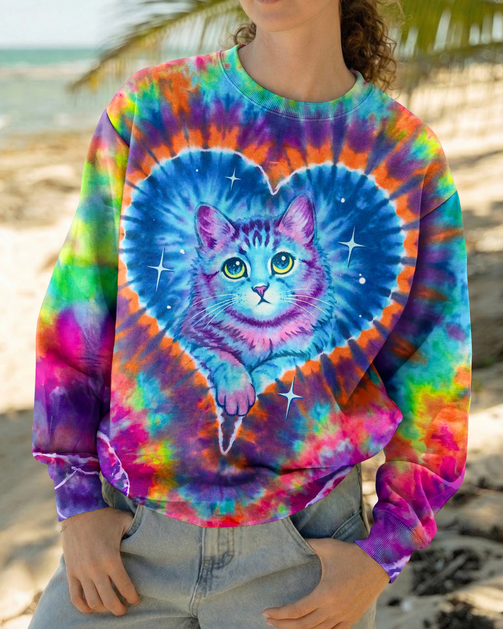 NEON DREAM CAT HEART ALL OVER PRINT – KM0405261