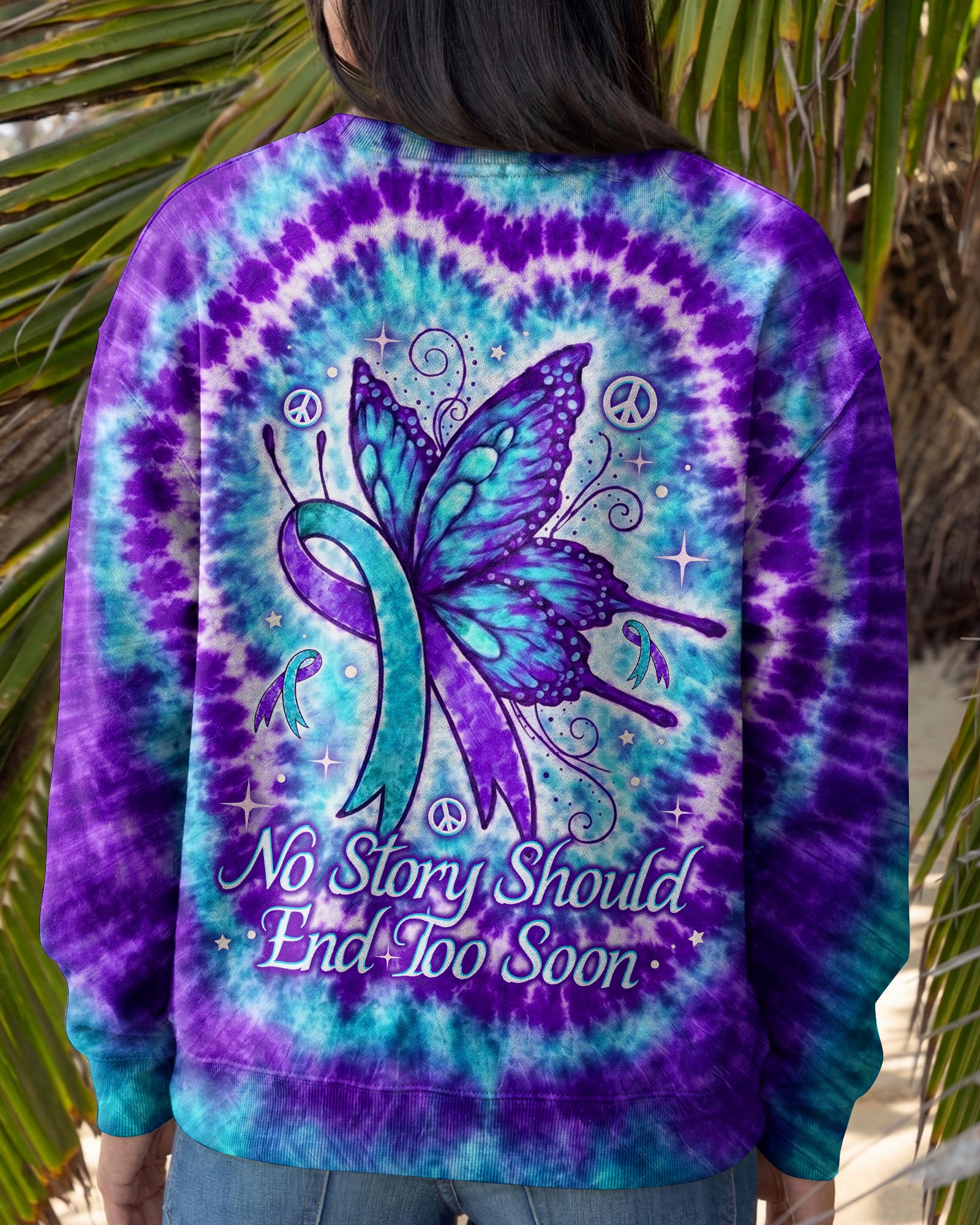 NO STORY SHOULD END TOO SOON BUTTERFLY SUICIDE PREVENTION ALL OVER PRINT  - TLNO1607261