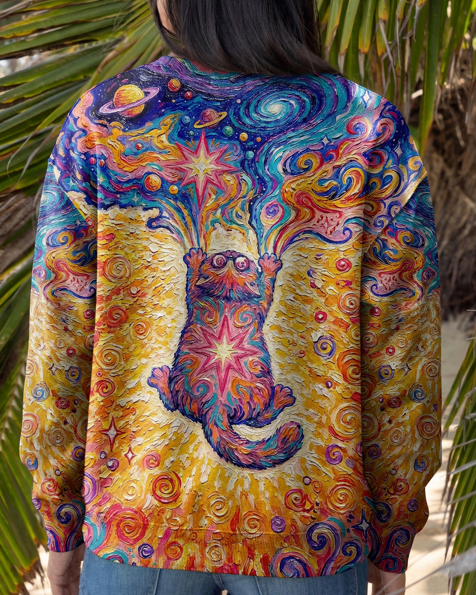 GALAXY CAT BURST SWIRL ALL OVER PRINT - TM0604261