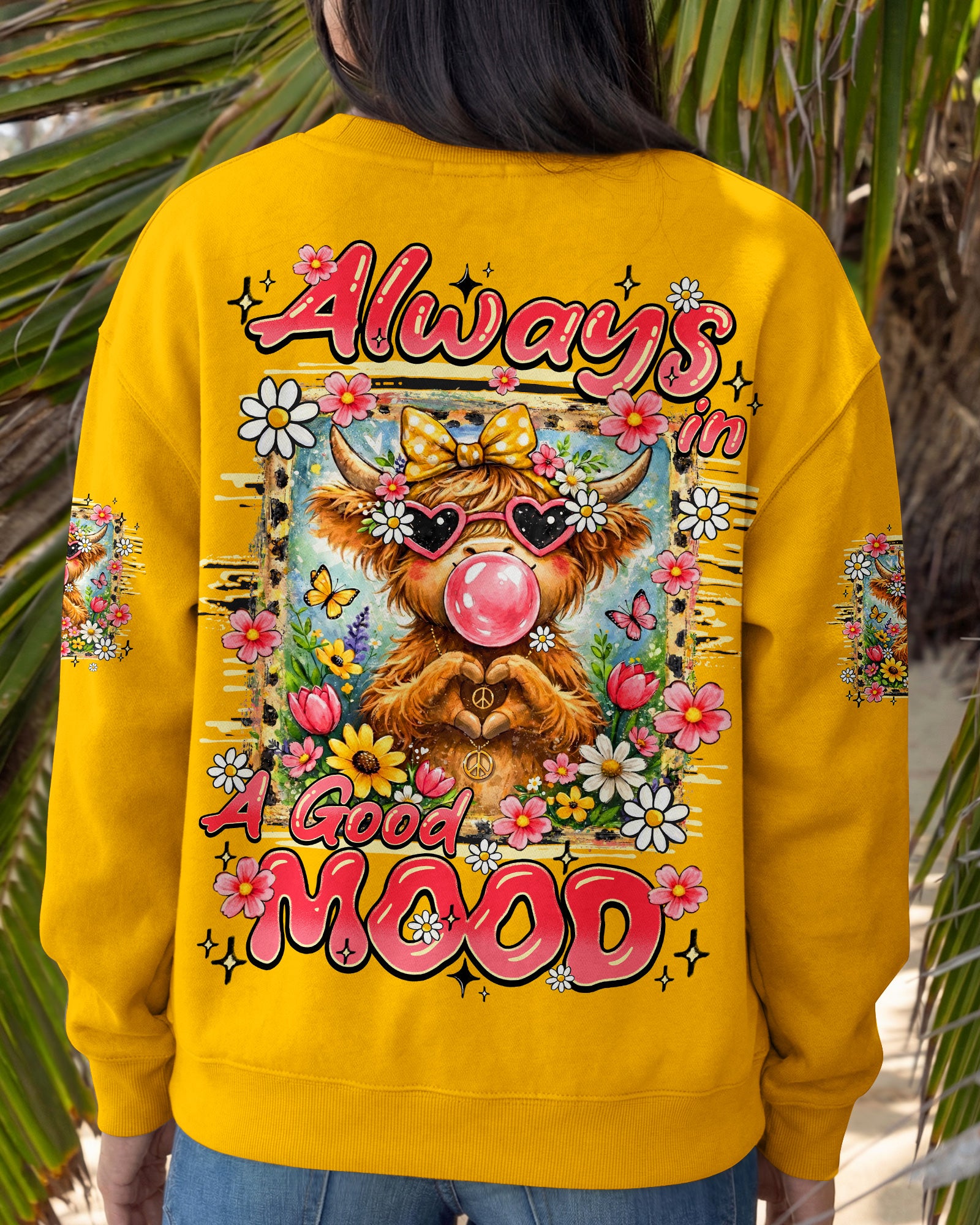 ALWAYS IN A GOOD MOOD COW ALL OVER PRINT - TY2105263