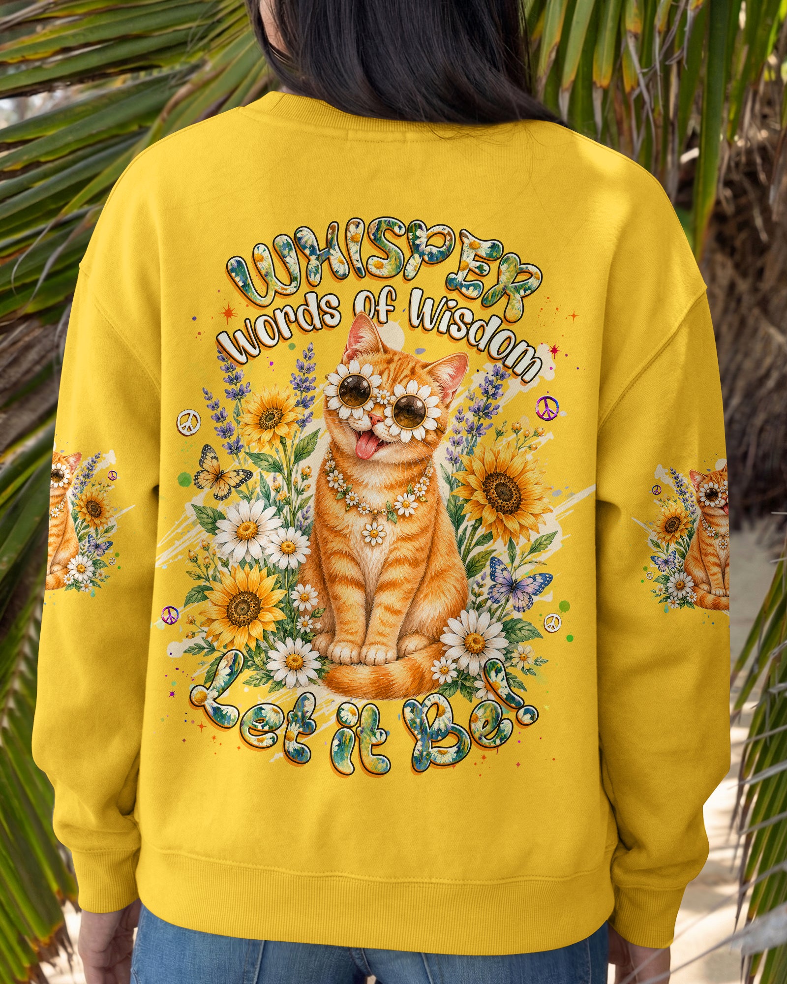 WHISPER WORDS OF WISDOM LET IT BE TABBY CAT ALL OVER PRINT - TLHG1305261