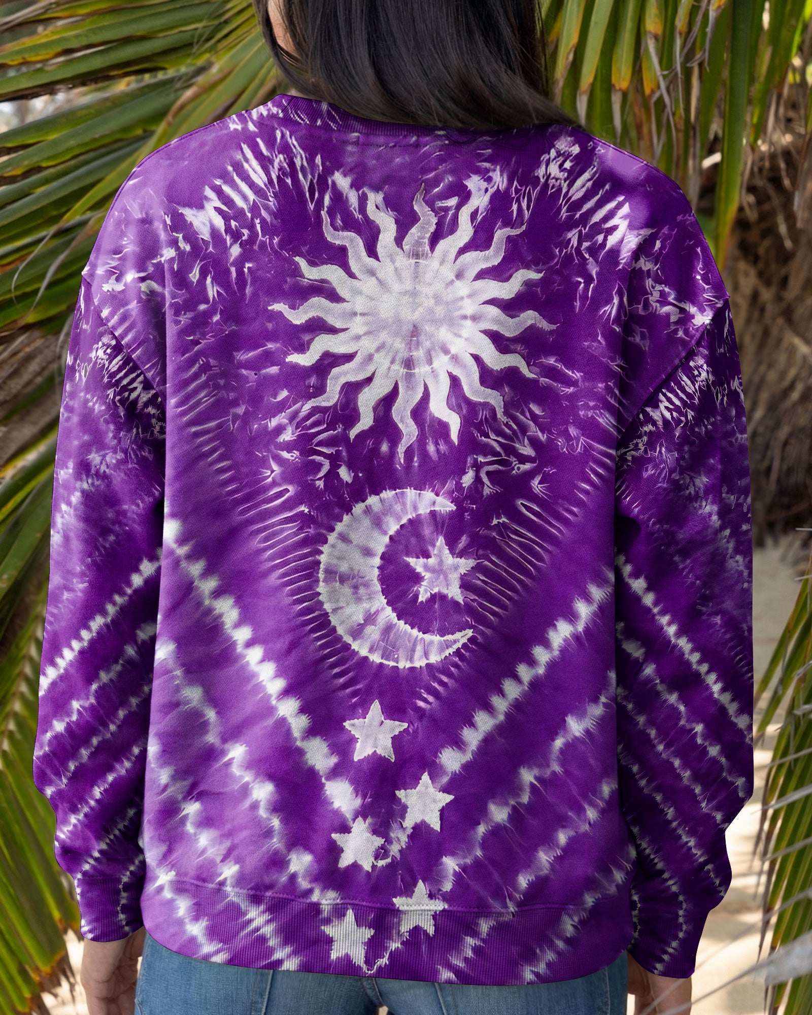 SUN MOON AND STARS PURPLE ALL OVER PRINT - TYQY1504261