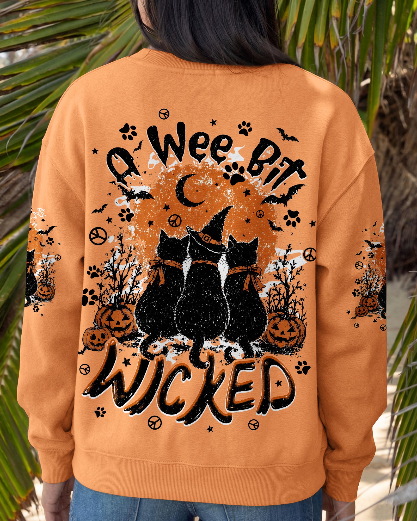A WEE BIT WICKED CATS HALLOWEEN ALL OVER PRINT - TYPQ2807263