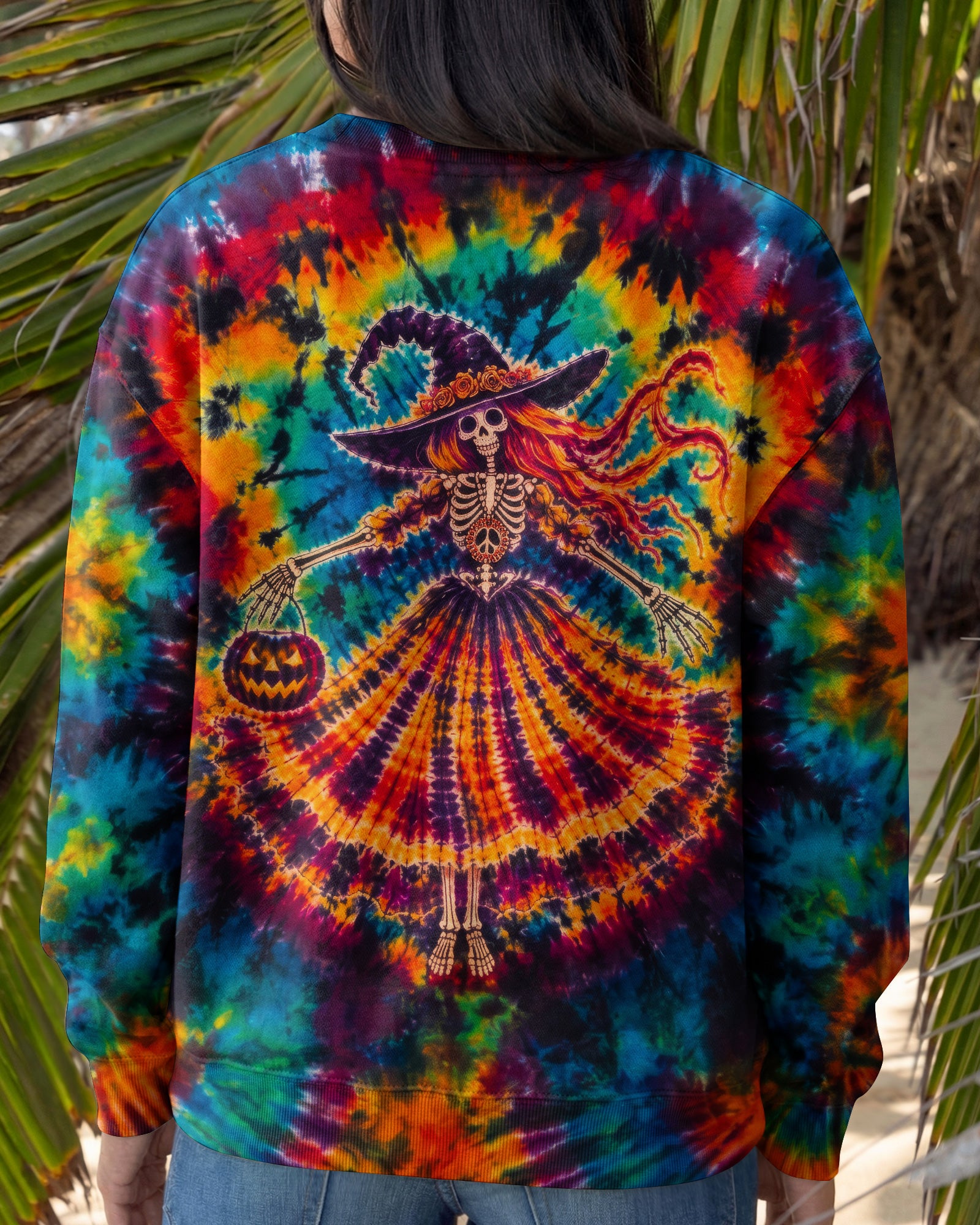 HIPPIE HARVEST SKELETON LADY ALL OVER PRINT – RI3107261