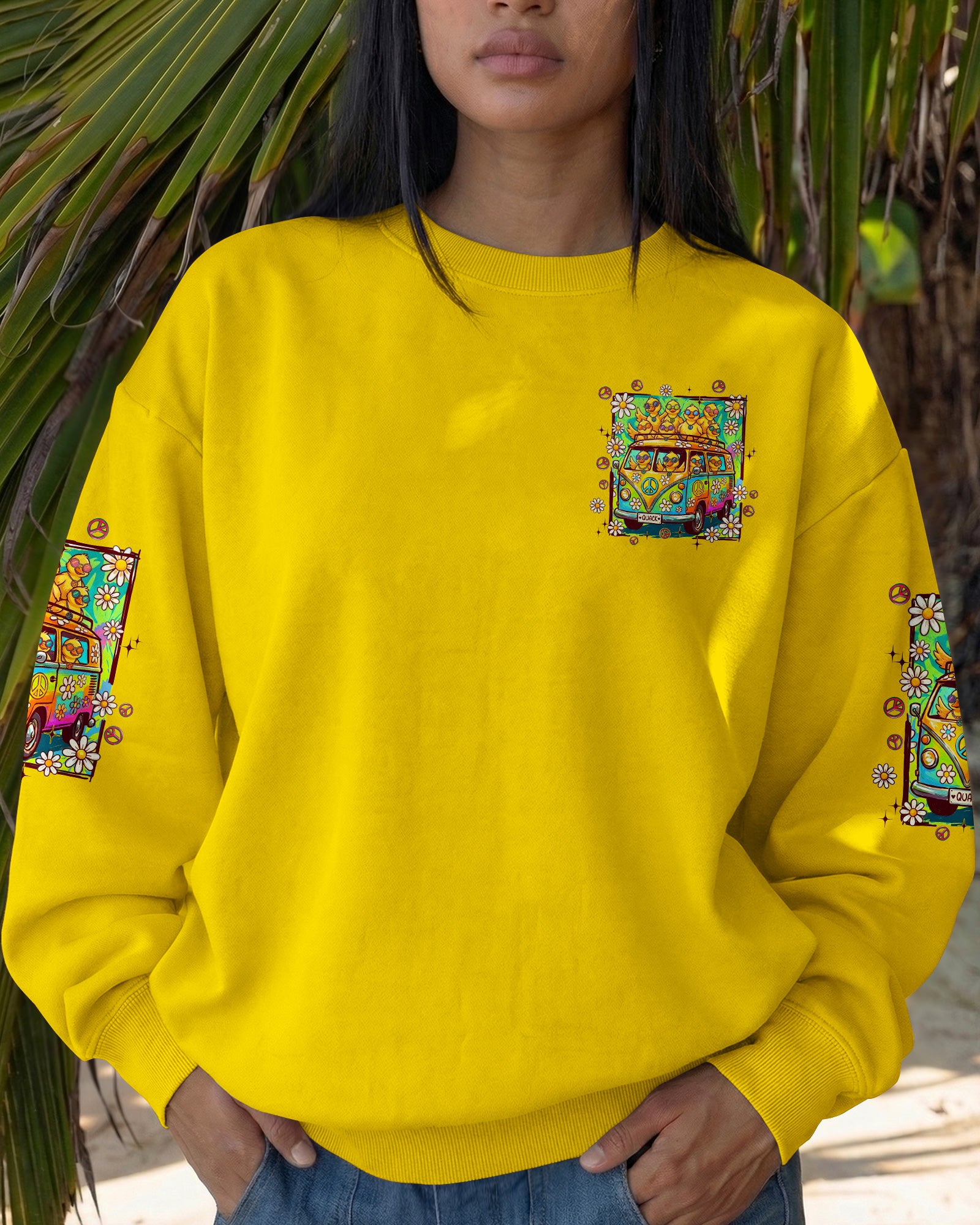 PEACE LOVE AND DUCKS ALL OVER PRINT - TYPQ2407263