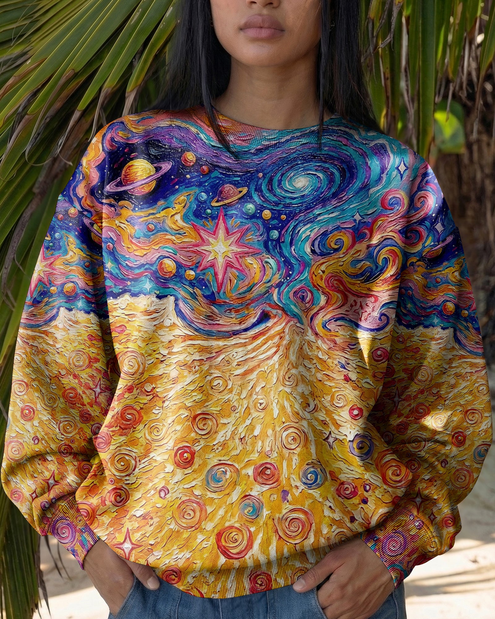 GALAXY CAT BURST SWIRL ALL OVER PRINT - TM0604261