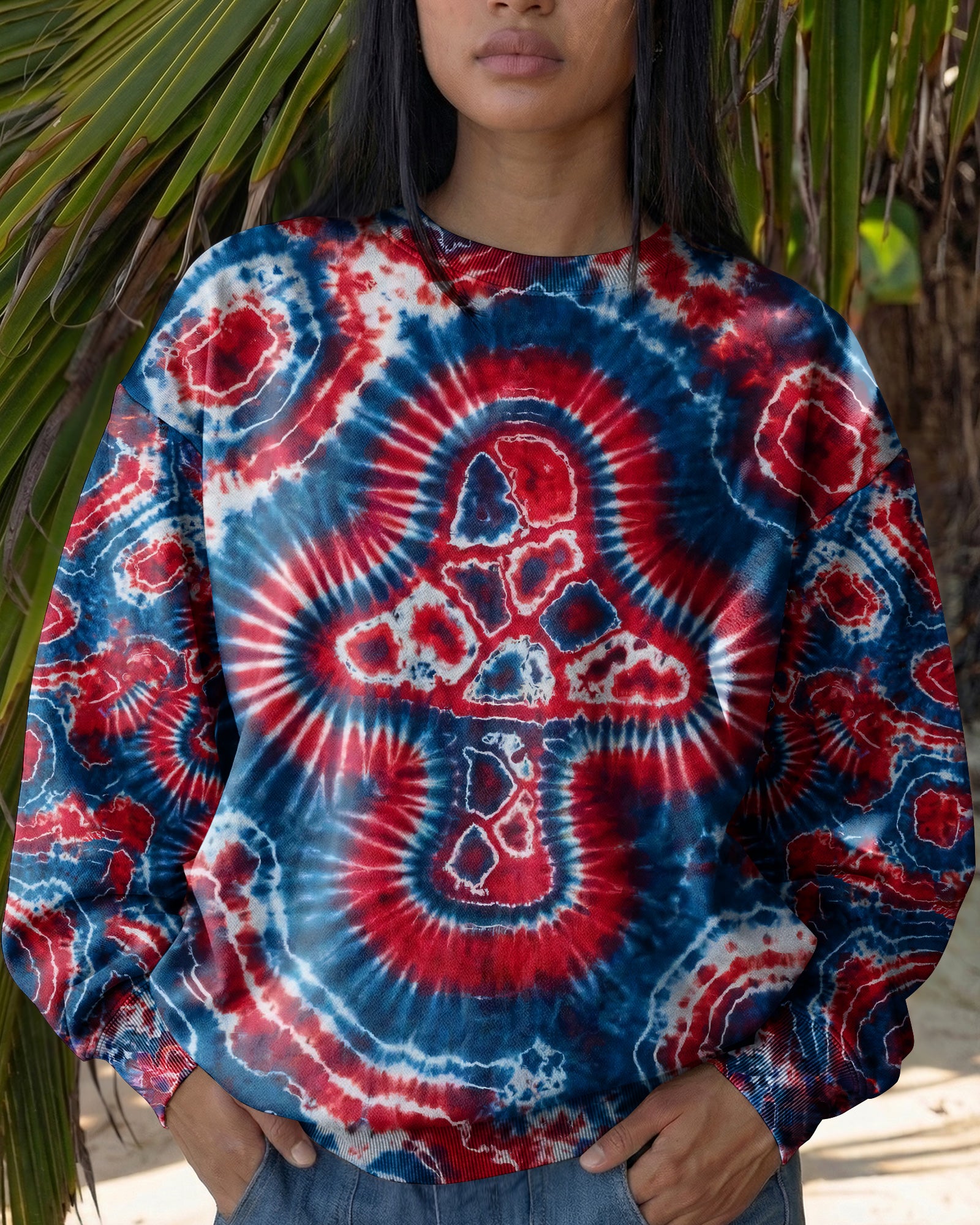 RED WHITE AND BLUE MUSHROOM ALL OVER PRINT - TYPQ0104262