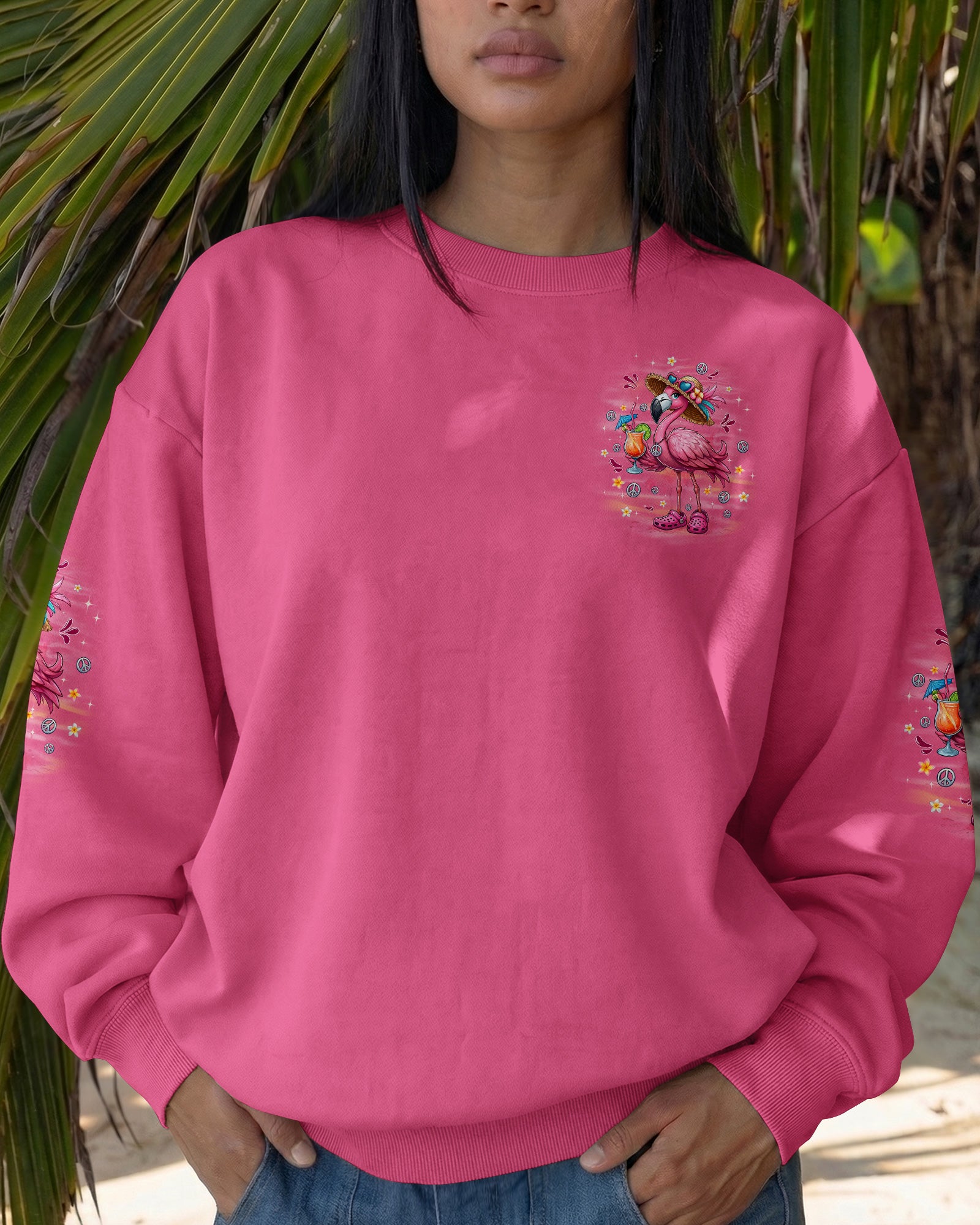 PRETTY IN PINK FLAMINGO ALL OVER PRINT - TYQY3103261