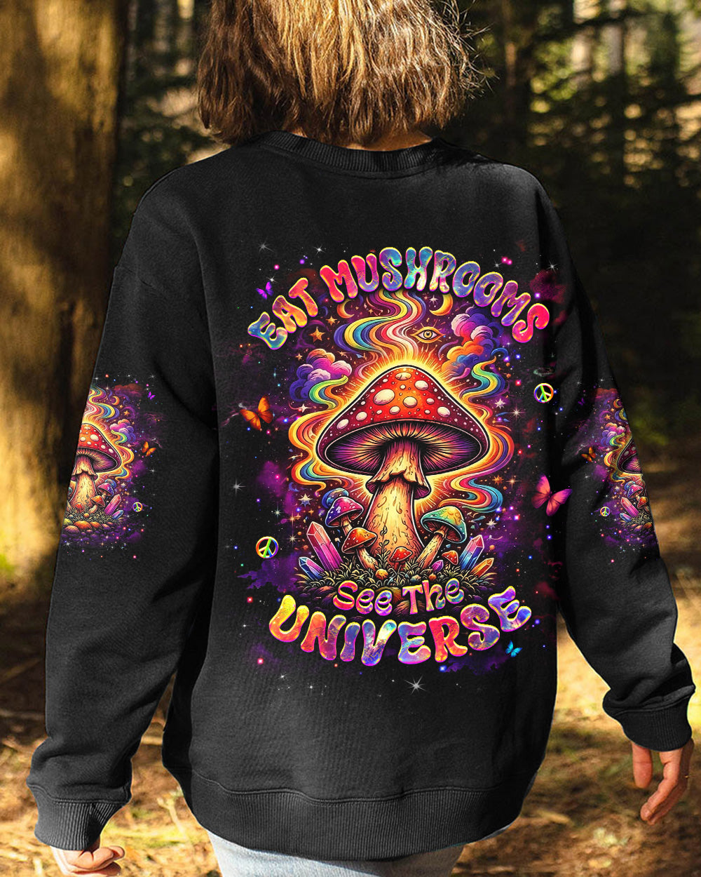 EAT MUSHROOMS SEE THE UNIVERSE ALL OVER PRINT - YHHG0602262