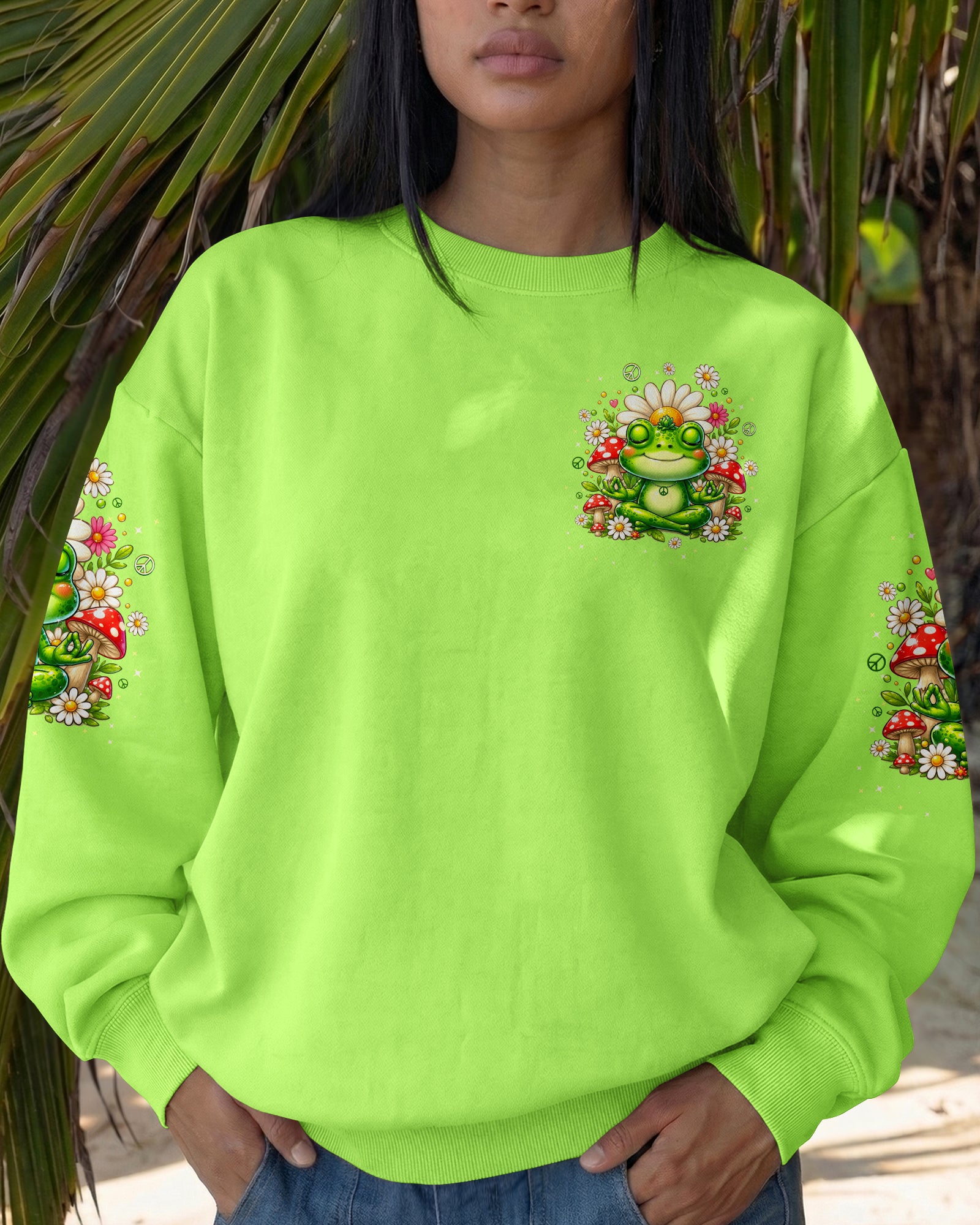 DON'T BE STRESSIN' FROG ALL OVER PRINT - TLTW1307263