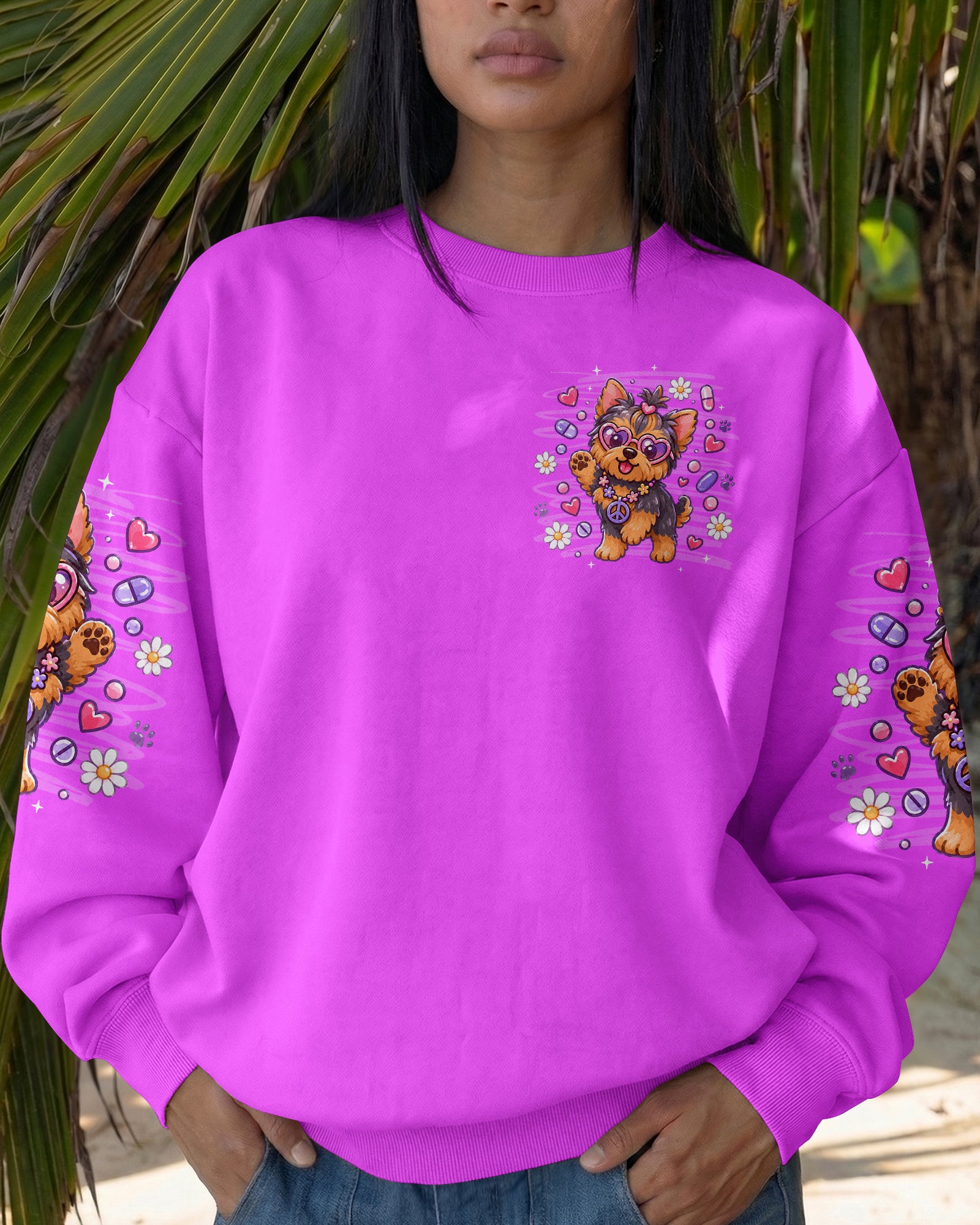 LET'S TAKE OUR MEDICINE YORKIE DOG ALL OVER PRINT - TLNT0907262