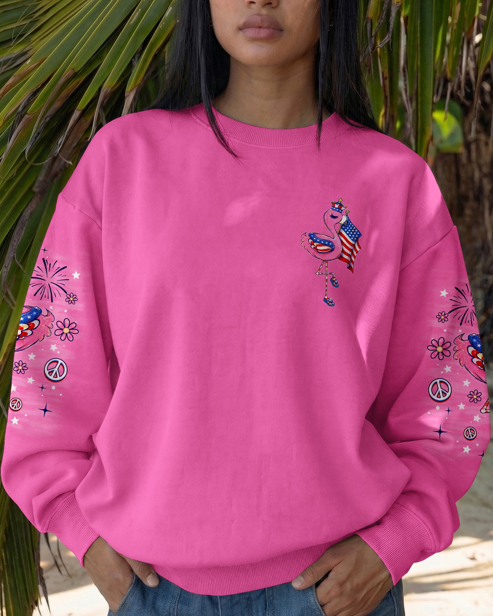 PROUD TO BE AN AMERIMINGO FLAMINGO ALL OVER PRINT  - TLNO2403262