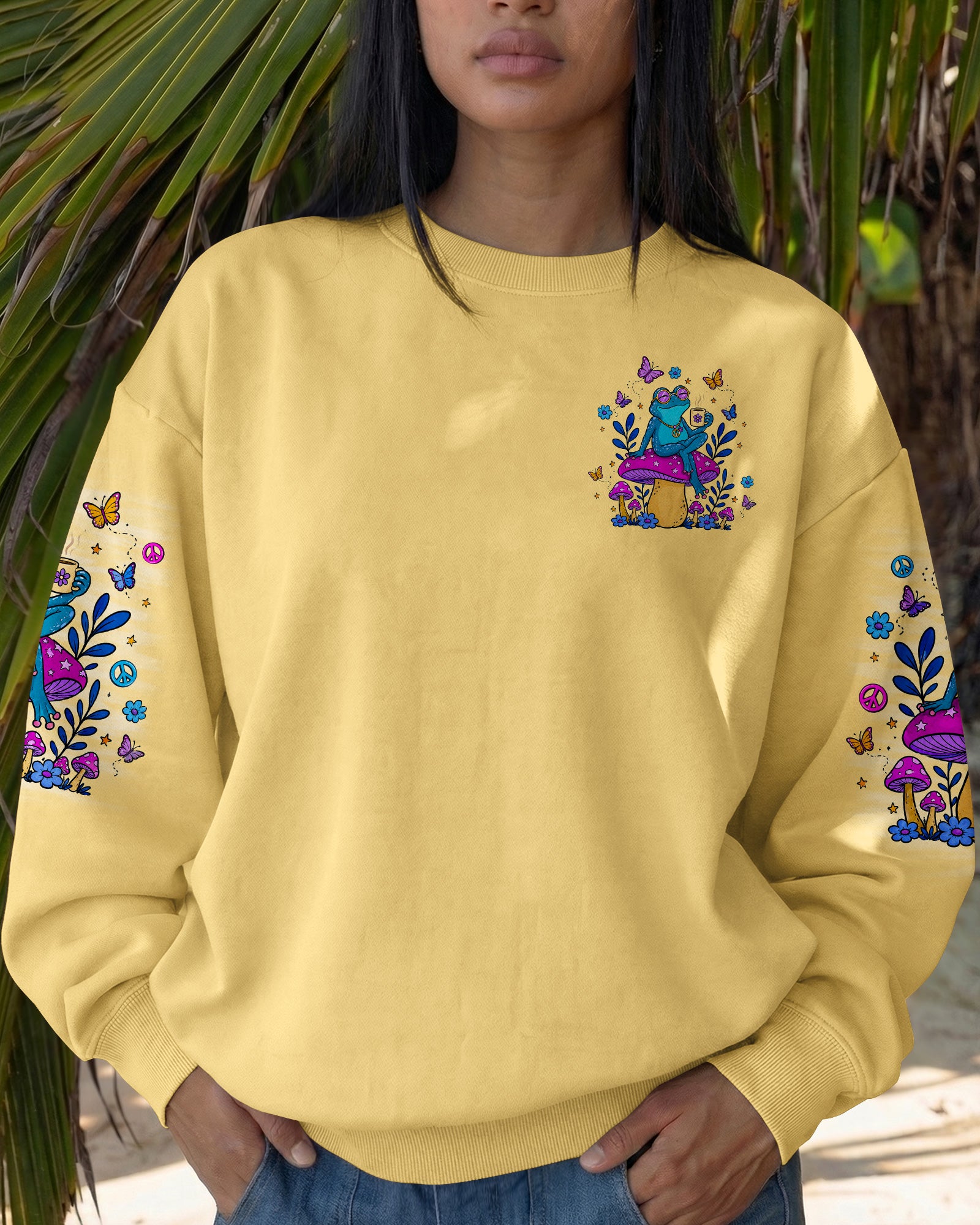 EVERYTHING IS FIGUREOUTABLE FROG ALL OVER PRINT - TLNO0107264