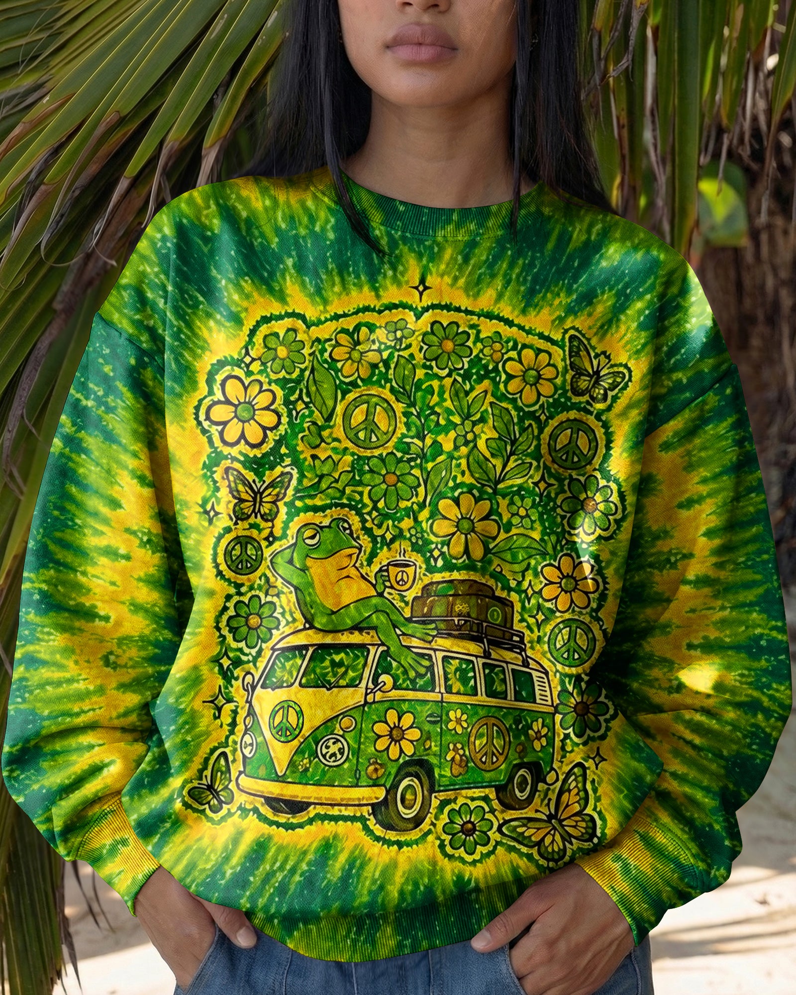 I WAS SIMPLY BORN TO DILLY DALLY FROG ALL OVER PRINT - TLNO2804261