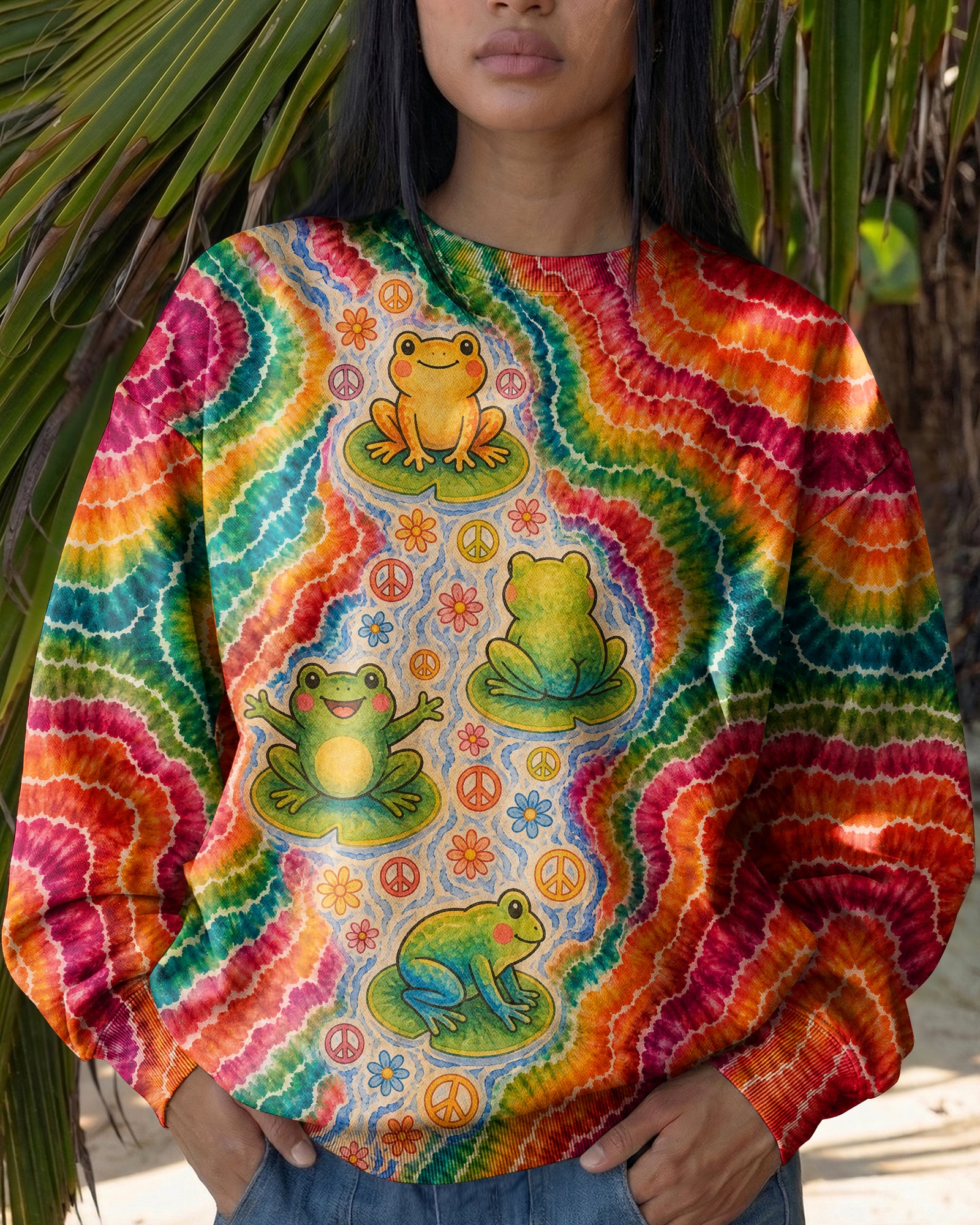 PEACEFUL FROG RAINBOW RIVER ALL OVER PRINT - KMTM1806262