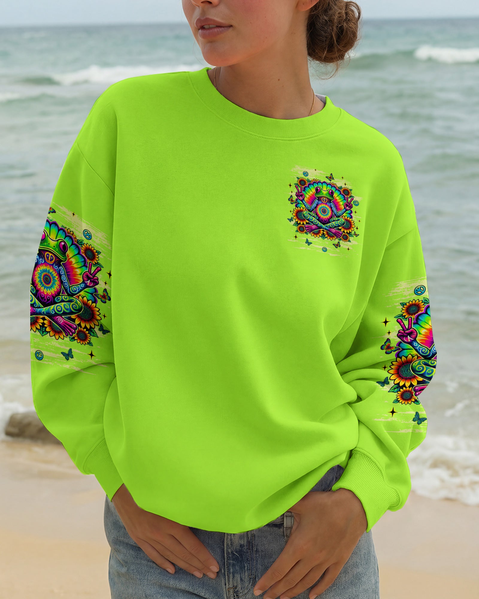 WHISPER WORDS OF WISDOM LET IT BE FROG ALL OVER PRINT   - TLNT2403263
