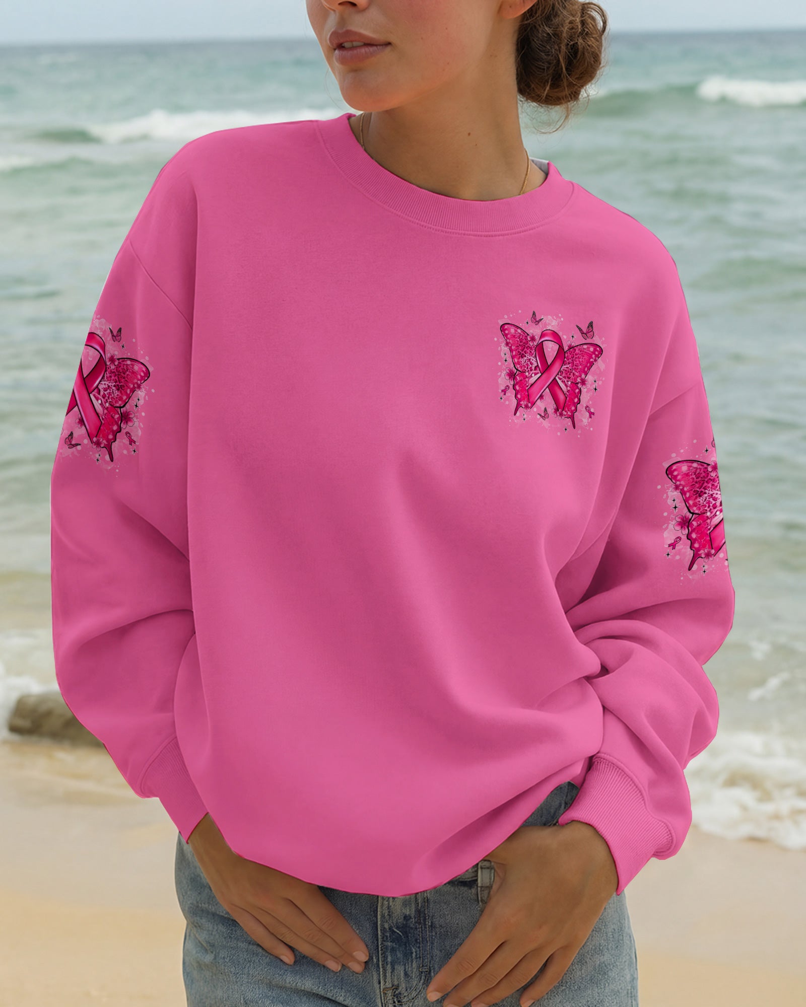 IN OCTOBER WE WEAR PINK HALLOWEEN BOO ALL OVER PRINT - TYLN1707263