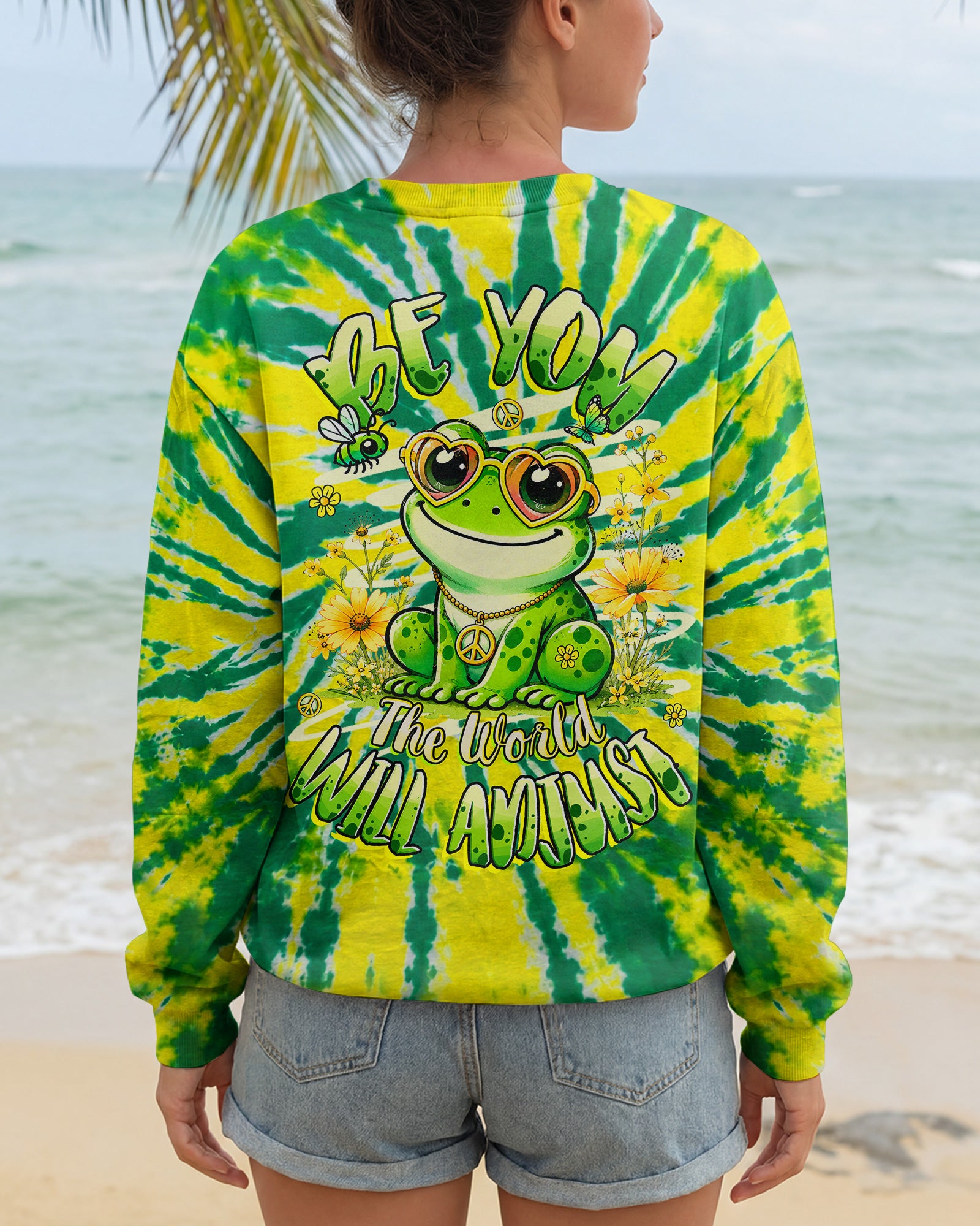 BE YOU HIPPIE FROG ALL OVER PRINT - TLHG2307264