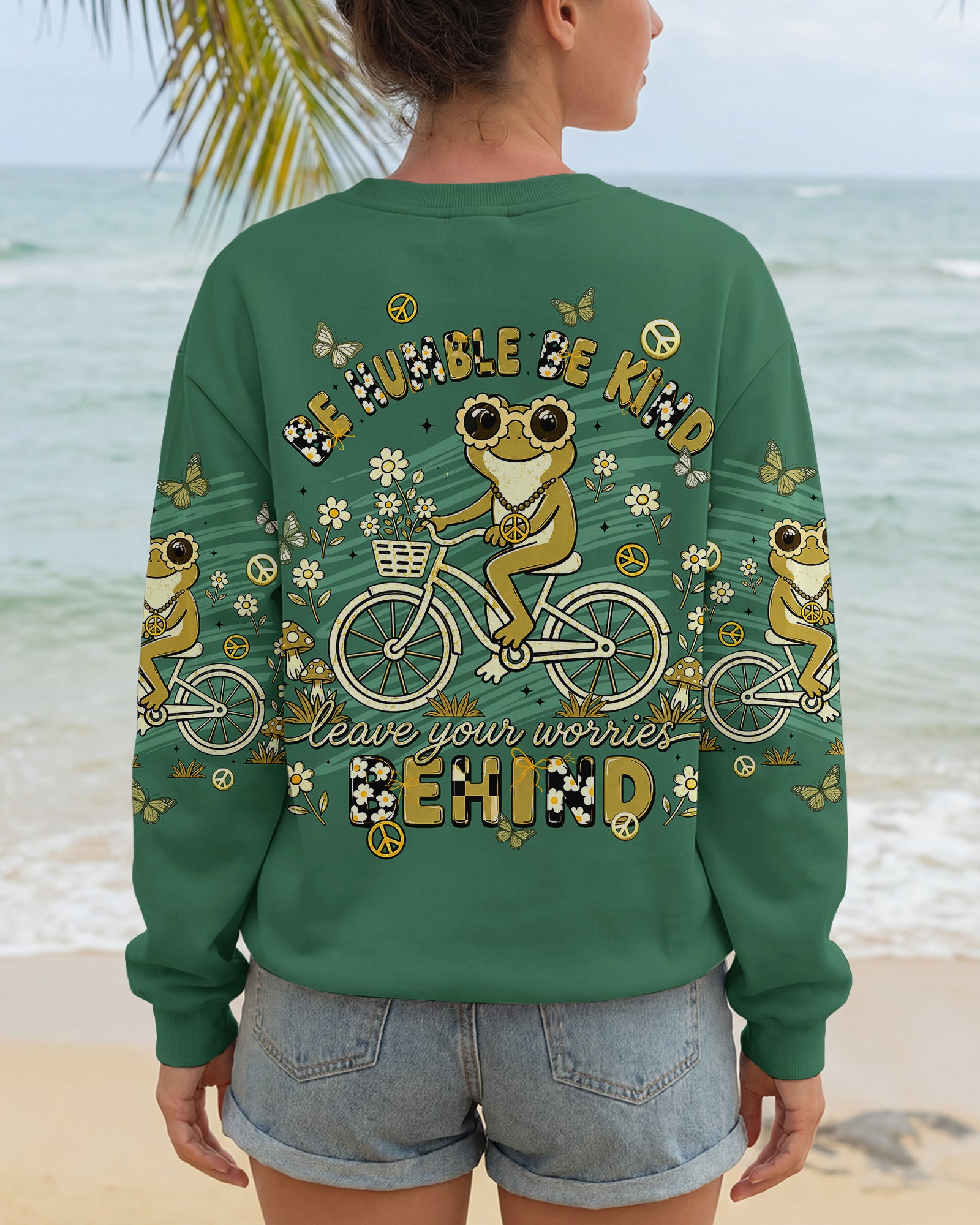 BE HUMBLE BE KIND FROG ALL OVER PRINT - TLNT1307263
