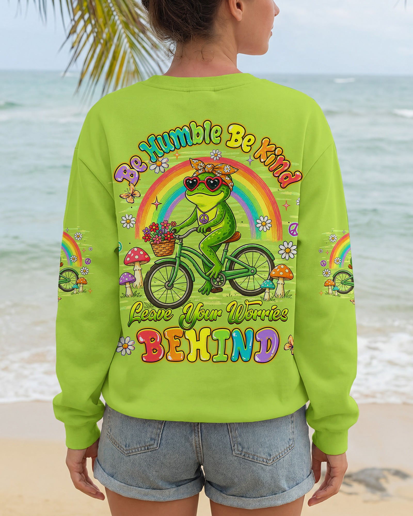 BE HUMBLE BE KIND FROG ALL OVER PRINT  - TLHG0707261