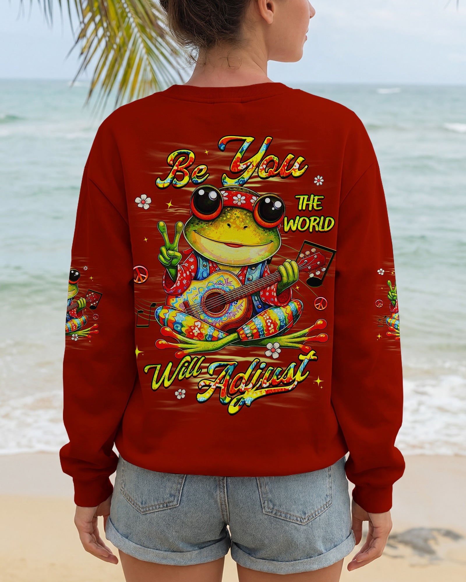 BE YOU THE WORLD WILL ADJUST FROG ALL OVER PRINT   - TLHG2503261