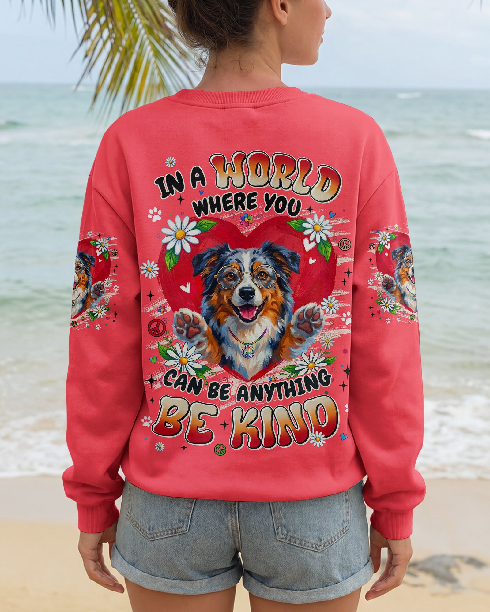 BE KIND AUSTRALIAN SHEPHERD DOG ALL OVER PRINT - TYLN0206262