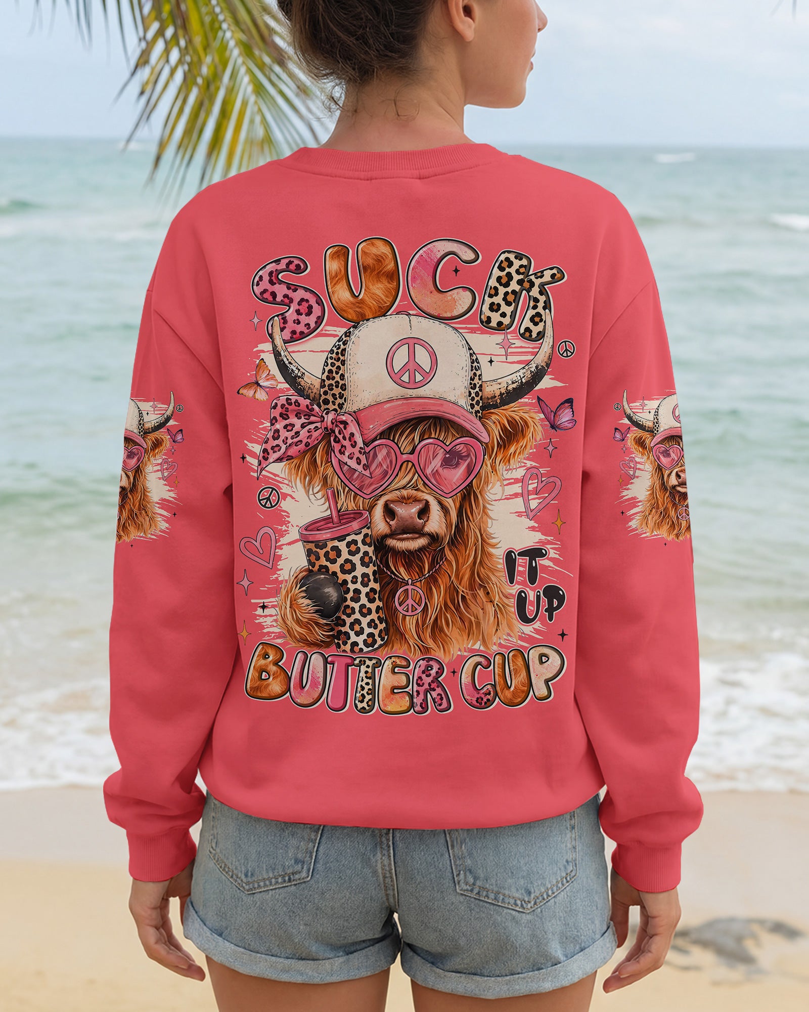 SUCK IT UP BUTTERCUP HIGHLAND COW ALL OVER PRINT - TYLN0608261