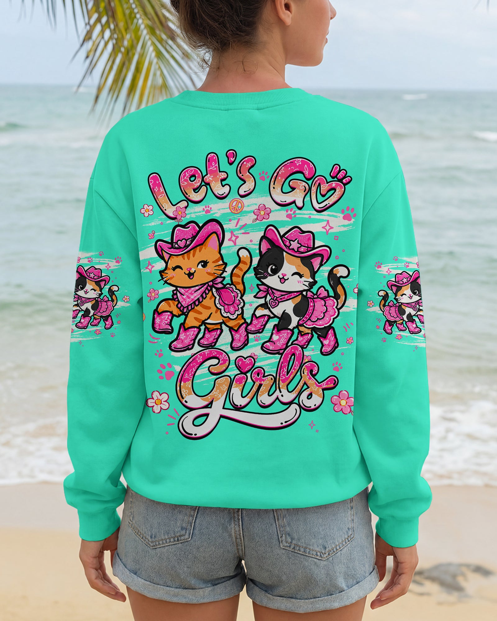 LET'S GO GIRLS CAT ALL OVER PRINT - TLHG0907264