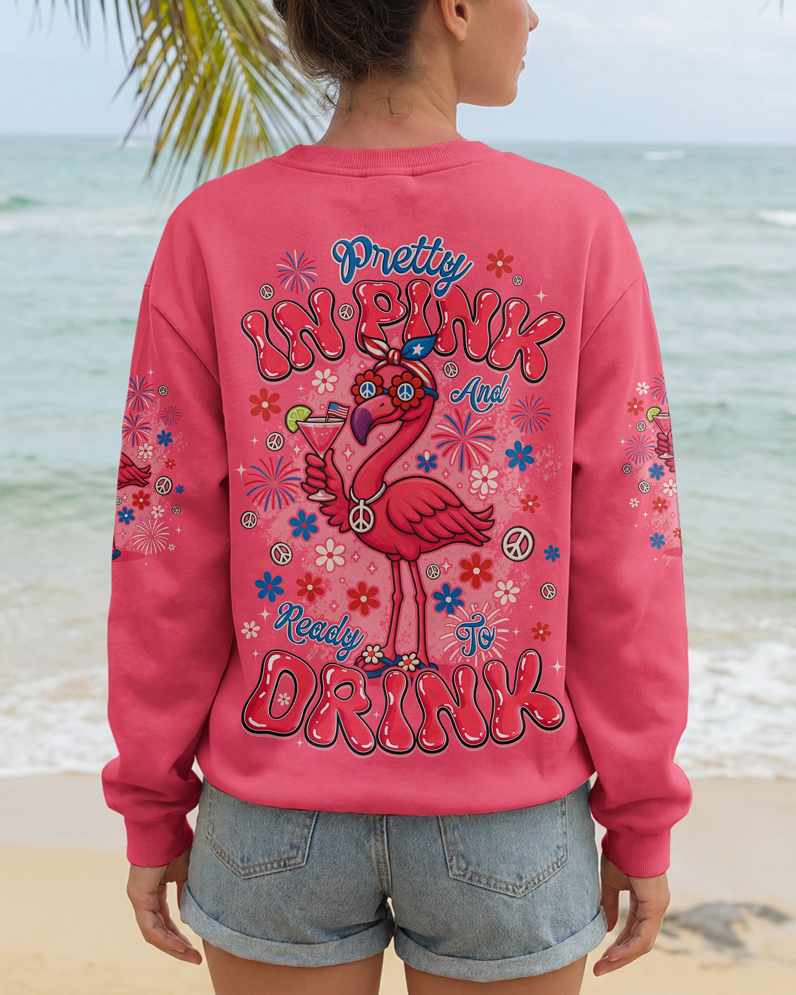 PRETTY IN PINK FLAMINGO ALL OVER PRINT - TYQY2703263