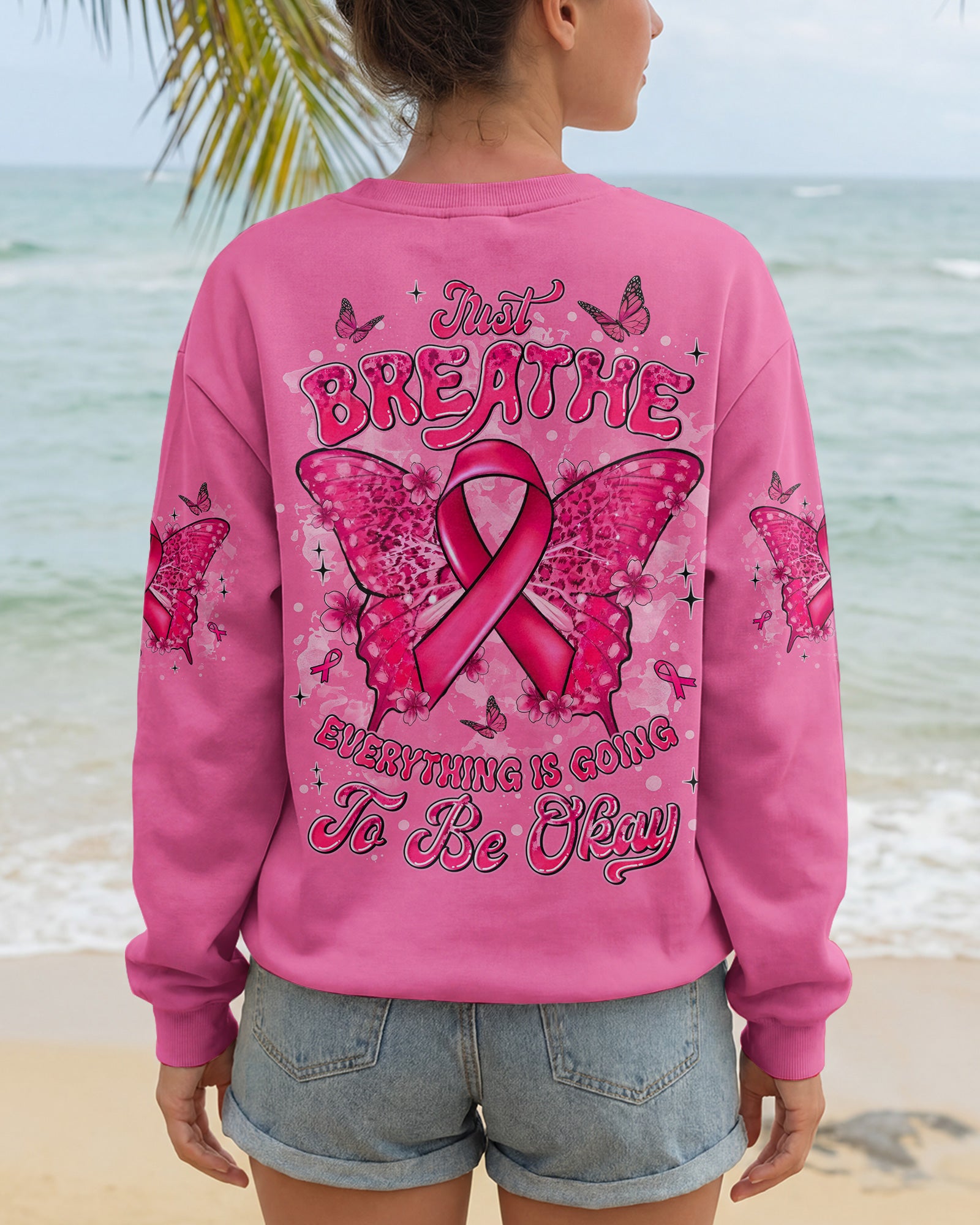 IN OCTOBER WE WEAR PINK HALLOWEEN BOO ALL OVER PRINT - TYLN1707263