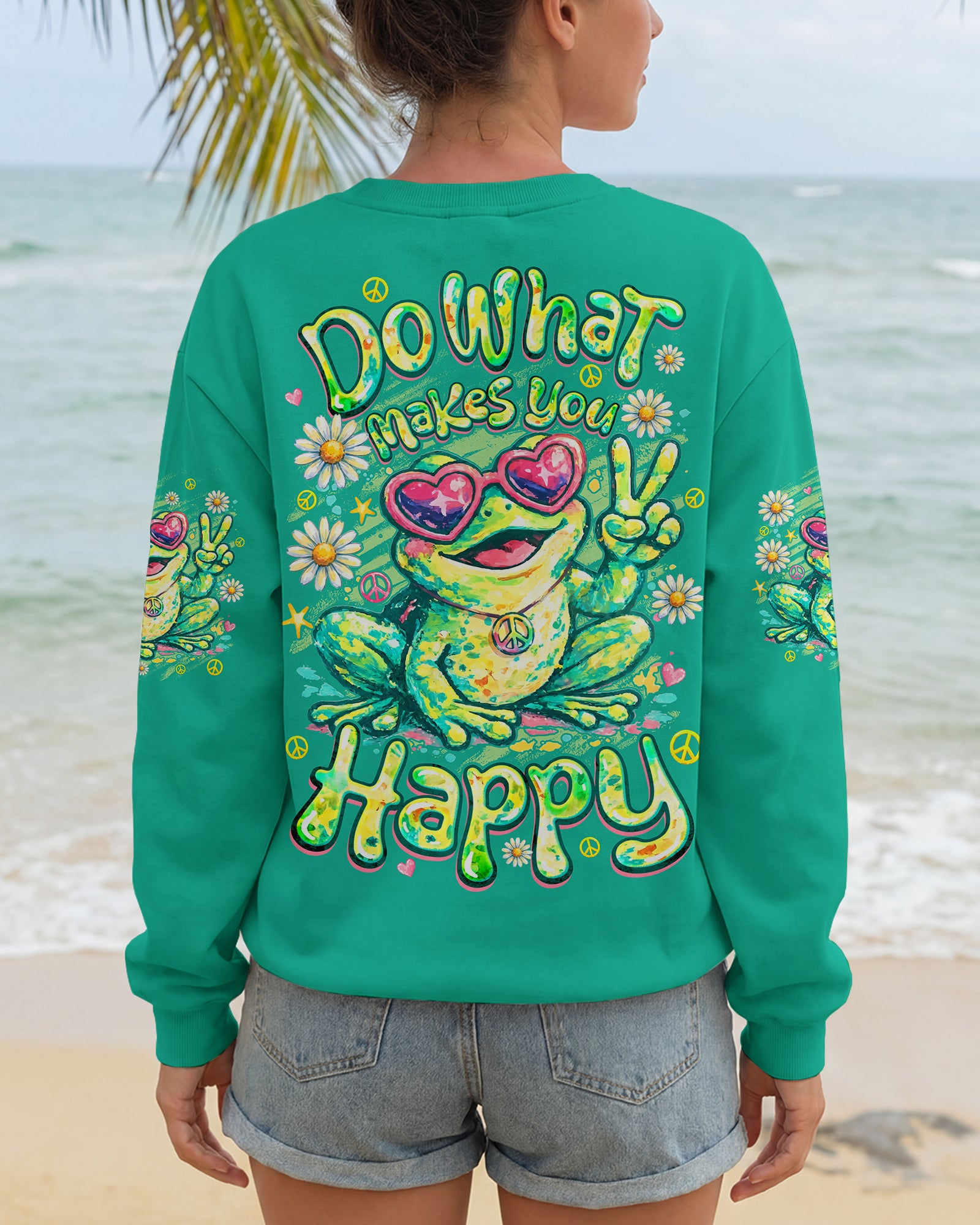 DO WHAT MAKES YOU HAPPY FROG ALL OVER PRINT - TYQY1307262
