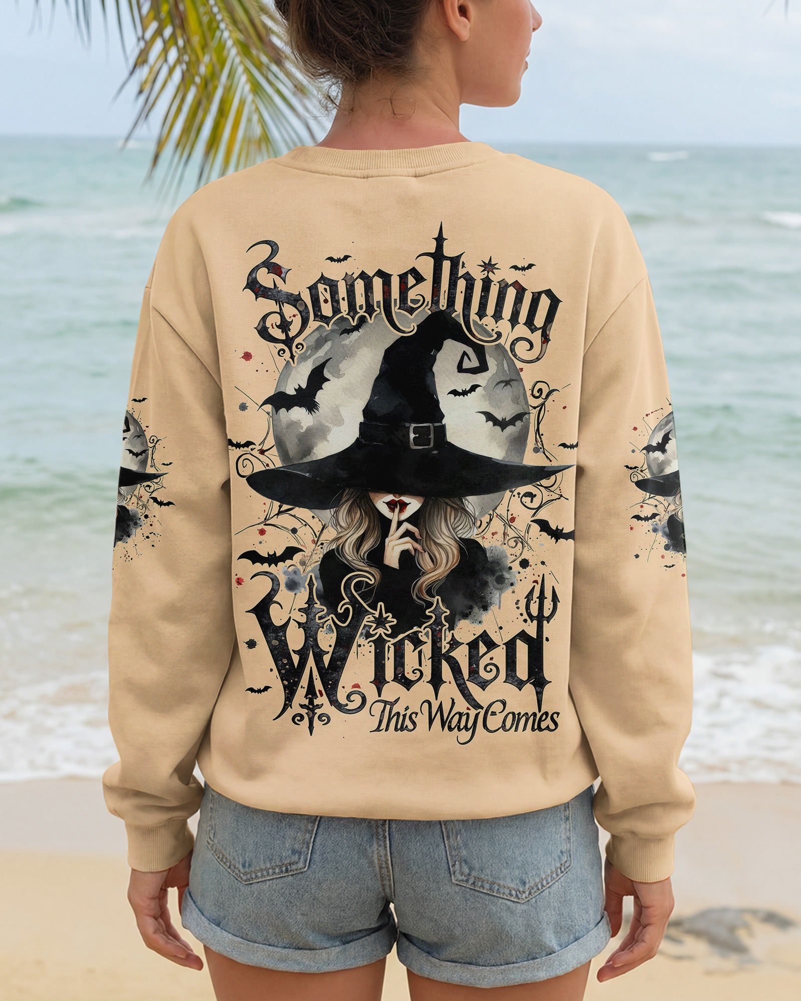 SOMETHING WICKED THIS WAY COMES HALLOWEEN WITCH ALL OVER PRINT - TYQY2507261