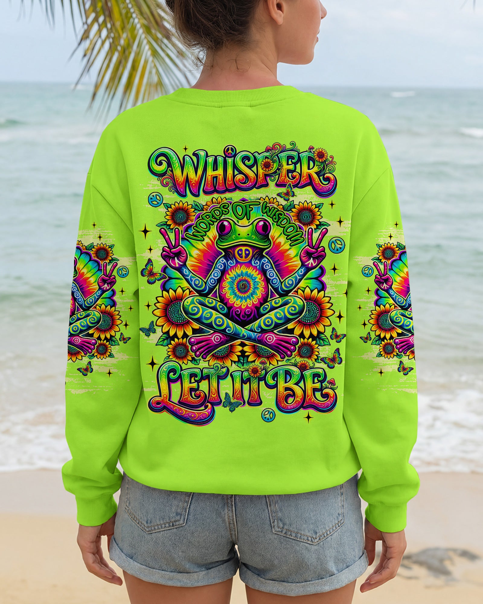 WHISPER WORDS OF WISDOM LET IT BE FROG ALL OVER PRINT   - TLNT2403263