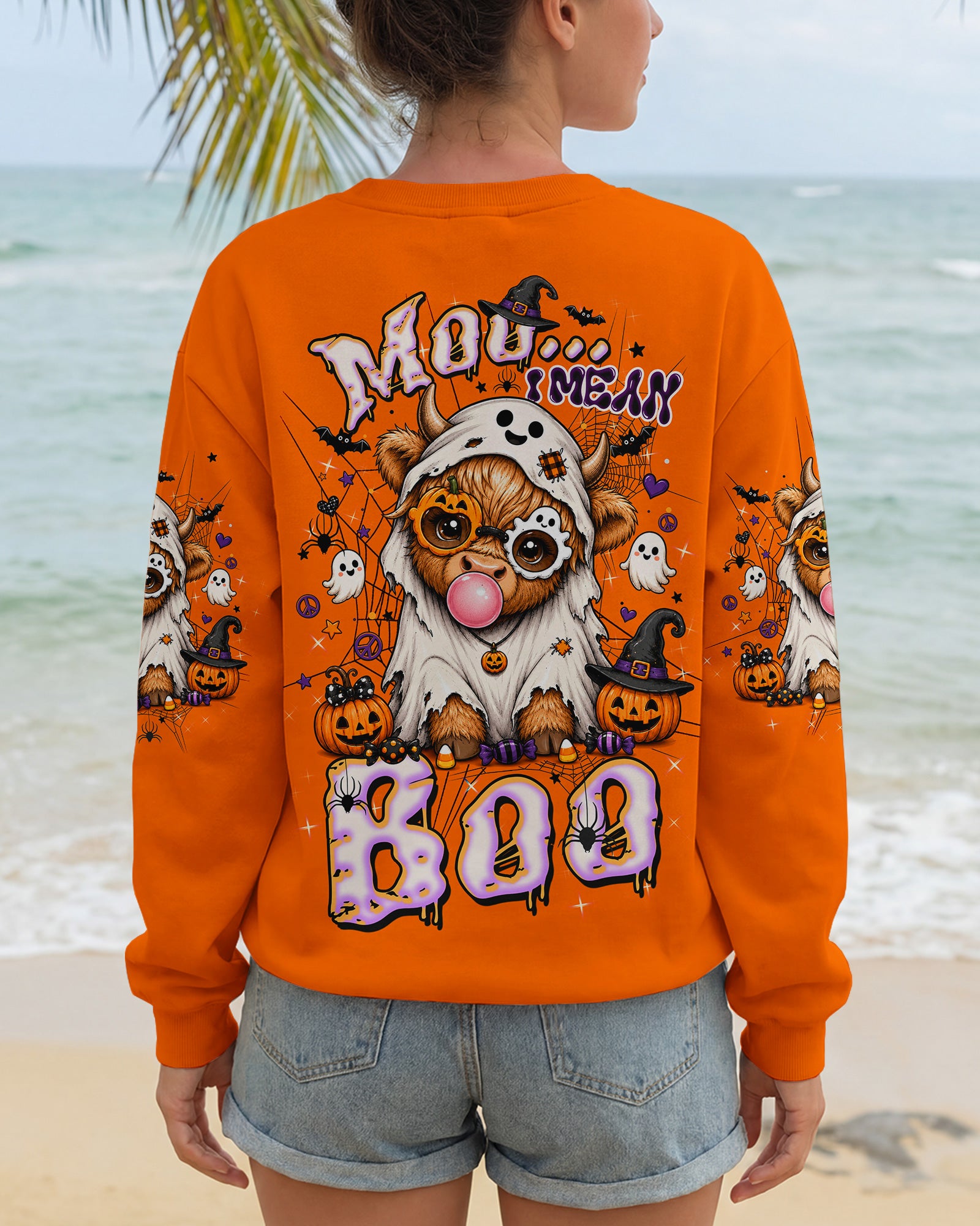 MOO I MEAN BOO HALLOWEEN ALL OVER PRINT - TLTW2007264