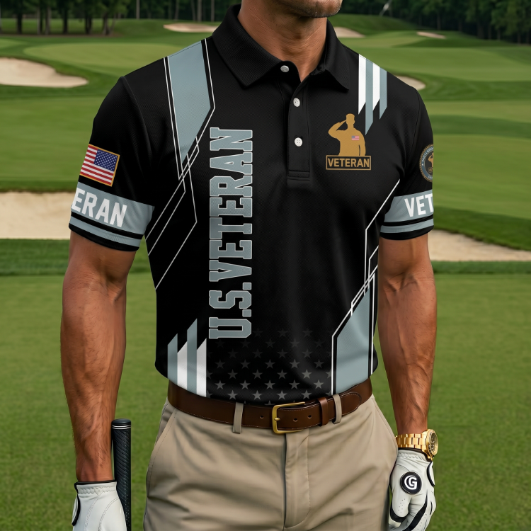 Veteran Polo Shirt, United States Veteran Shirt, Military Polo Shirts, Veteran's Day Gifts, Dad Military Gifts, Father's Day Gift