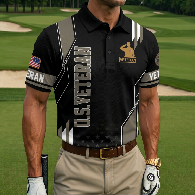 Veteran Polo Shirt, United States Veteran Shirt, Military Polo Shirts, Veteran's Day Gifts, Dad Military Gifts, Father's Day Gift